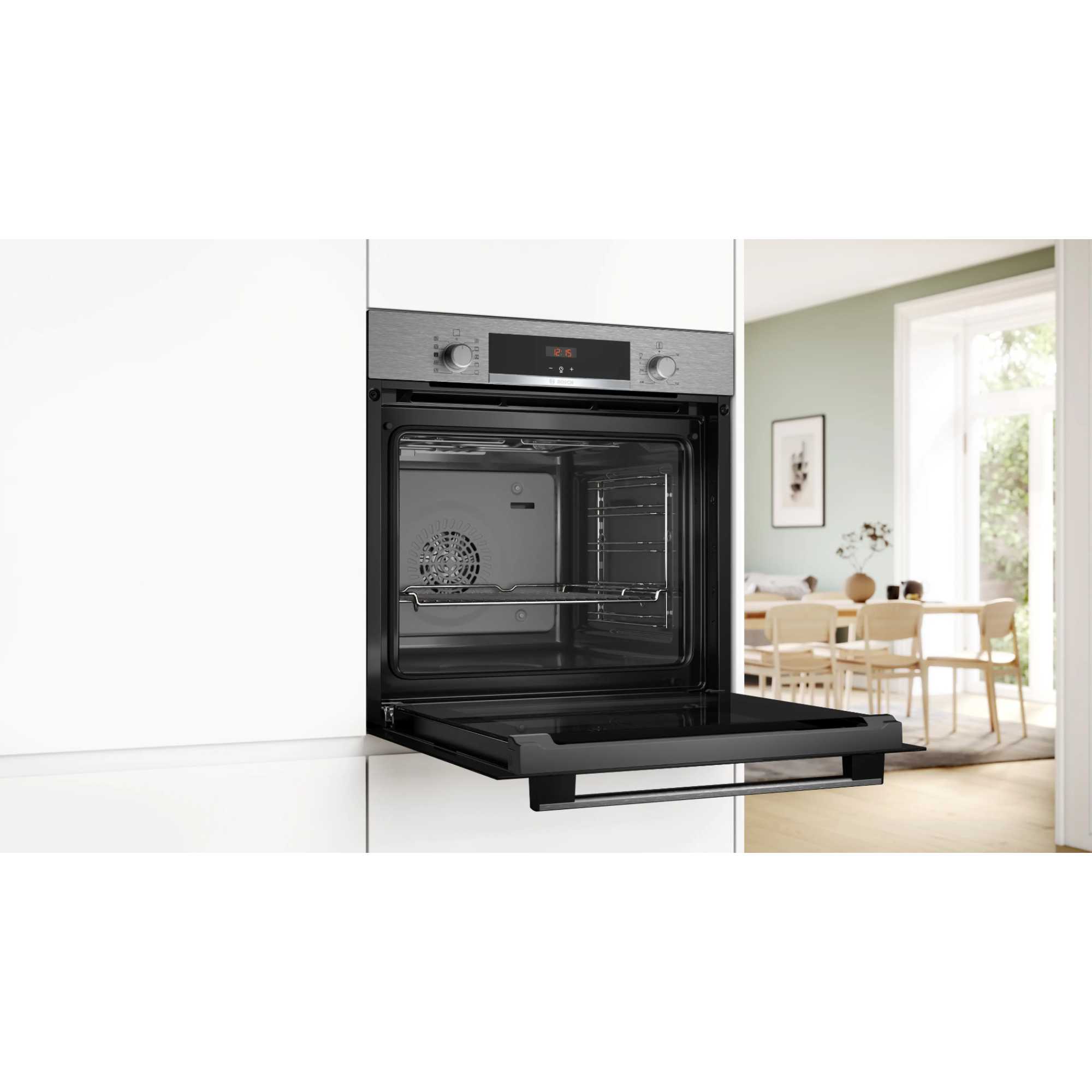 Series 4 HQA534BS3B Built-In Single Oven with Steam Function - Stainless Steel