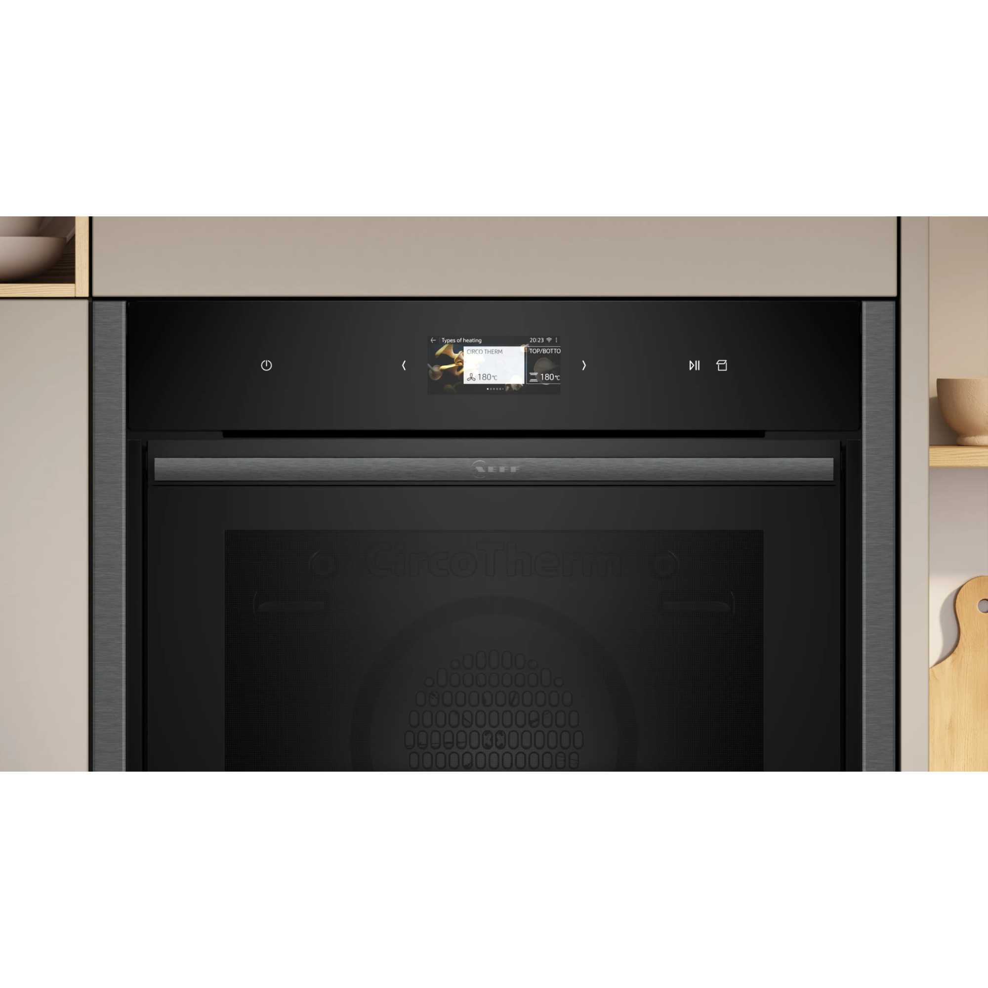 N 90 B64FS31G0B Slide&Hide Built-In Smart Single Oven with Steam Function - Graphite Grey