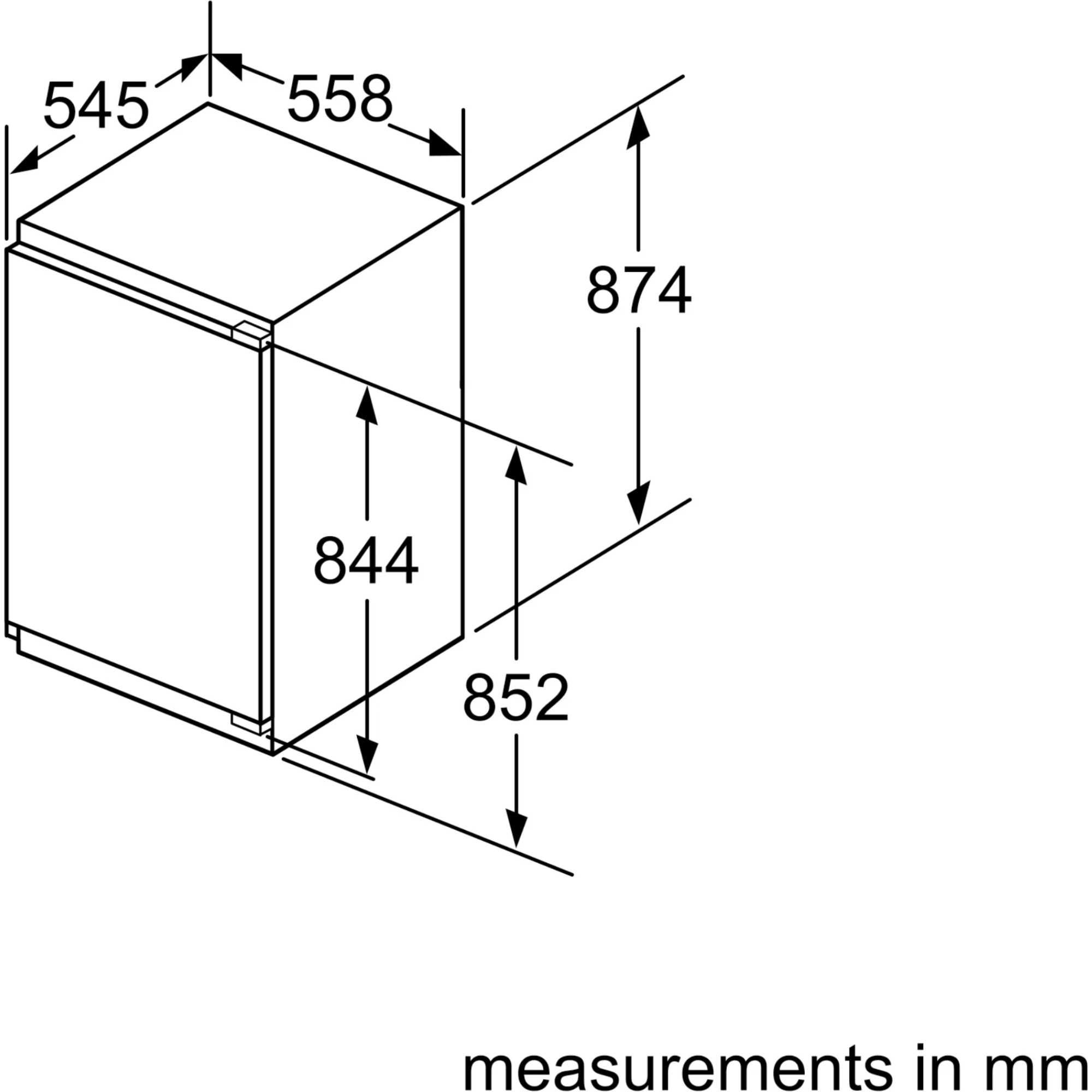 GI1216DE0 N 70 96l Low Frost Built-In Freezer