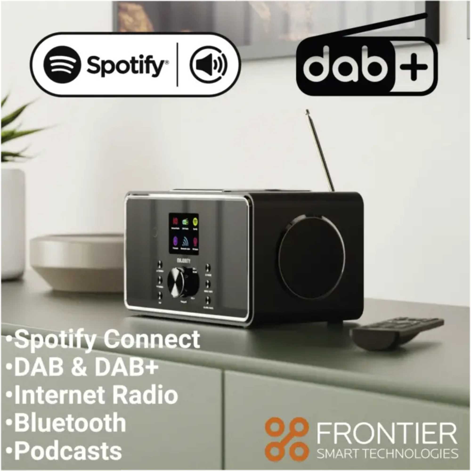 Bard Internet Radio Music System with DAB+/FM and Bluetooth - Black