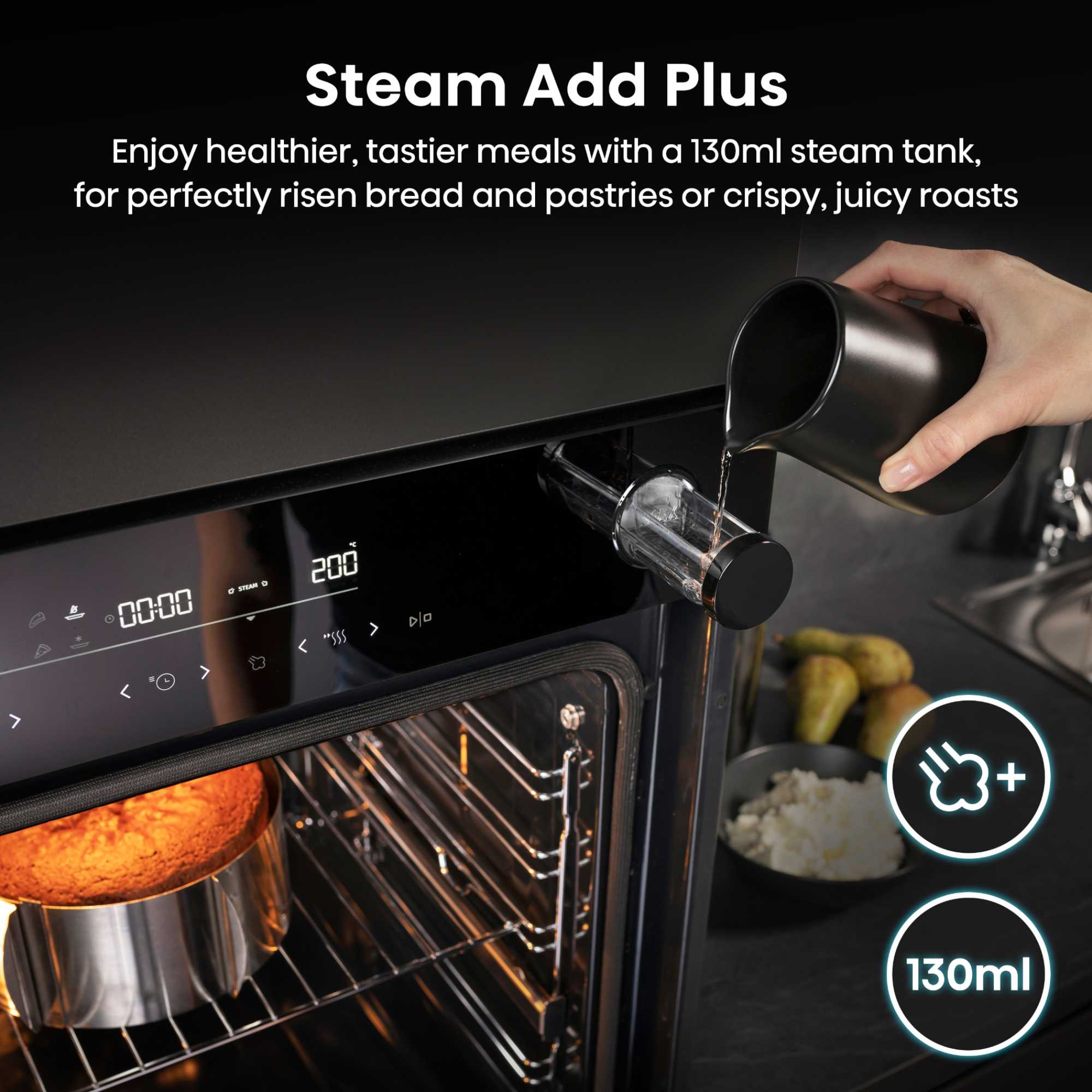 BSA66346PDBGUK Hi6 BlackLine Built-In Single Oven - Black