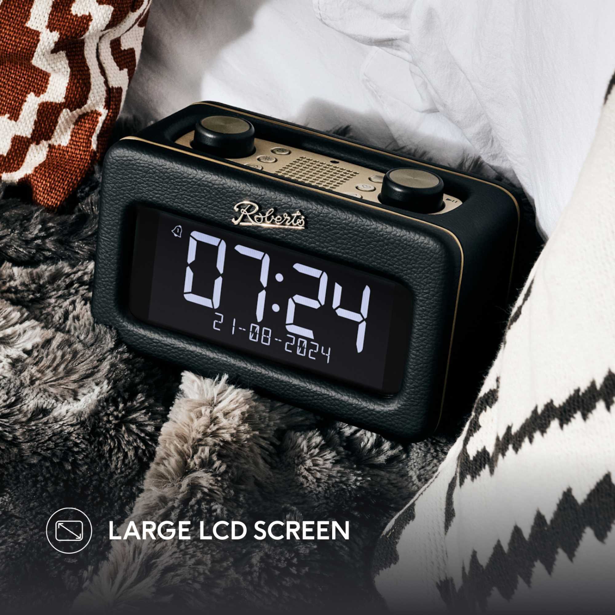 REV-RESTBK Revival Rest FM/DAB+ Bluetooth Alarm Clock Radio - Black