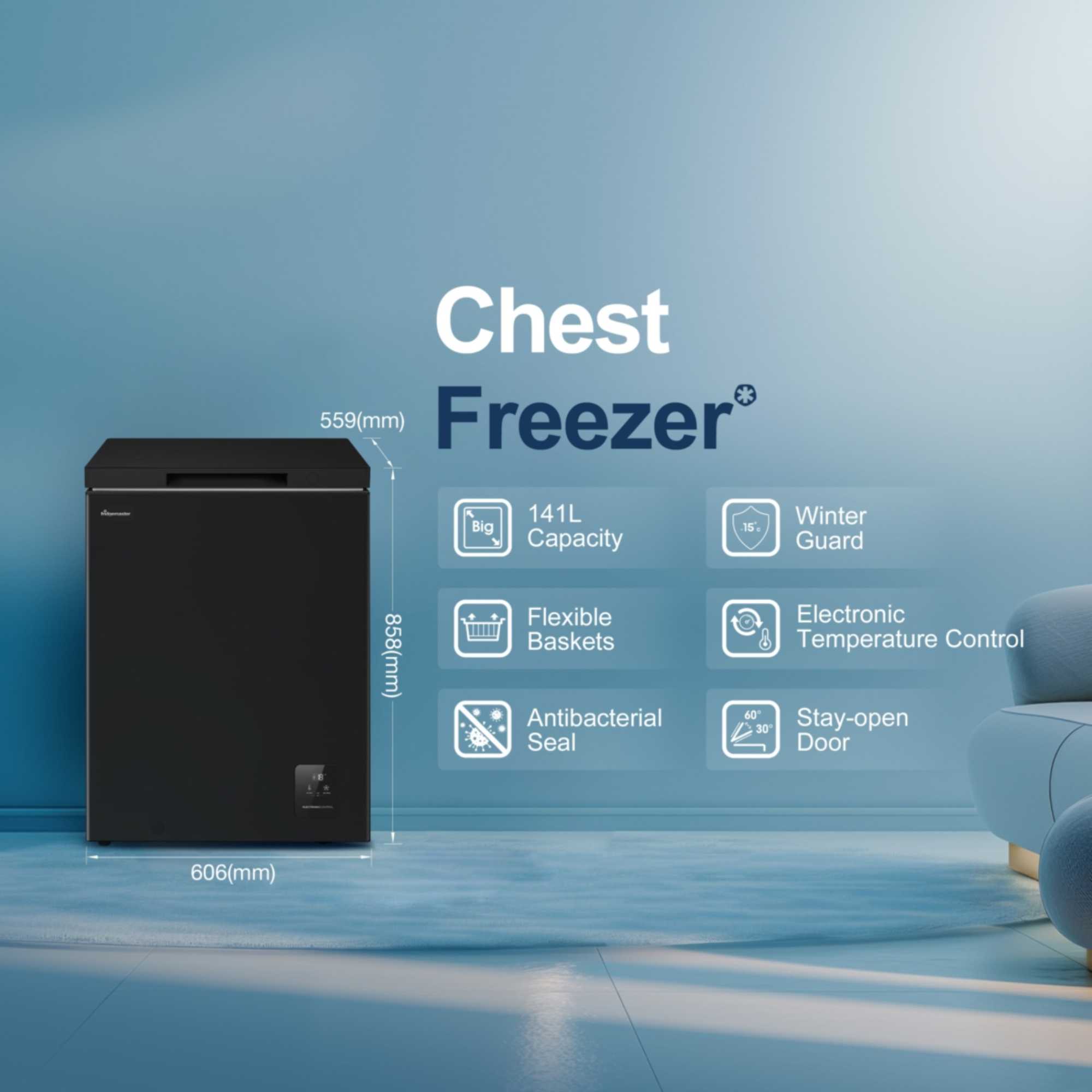 MCF145EB 141L Chest Freezer