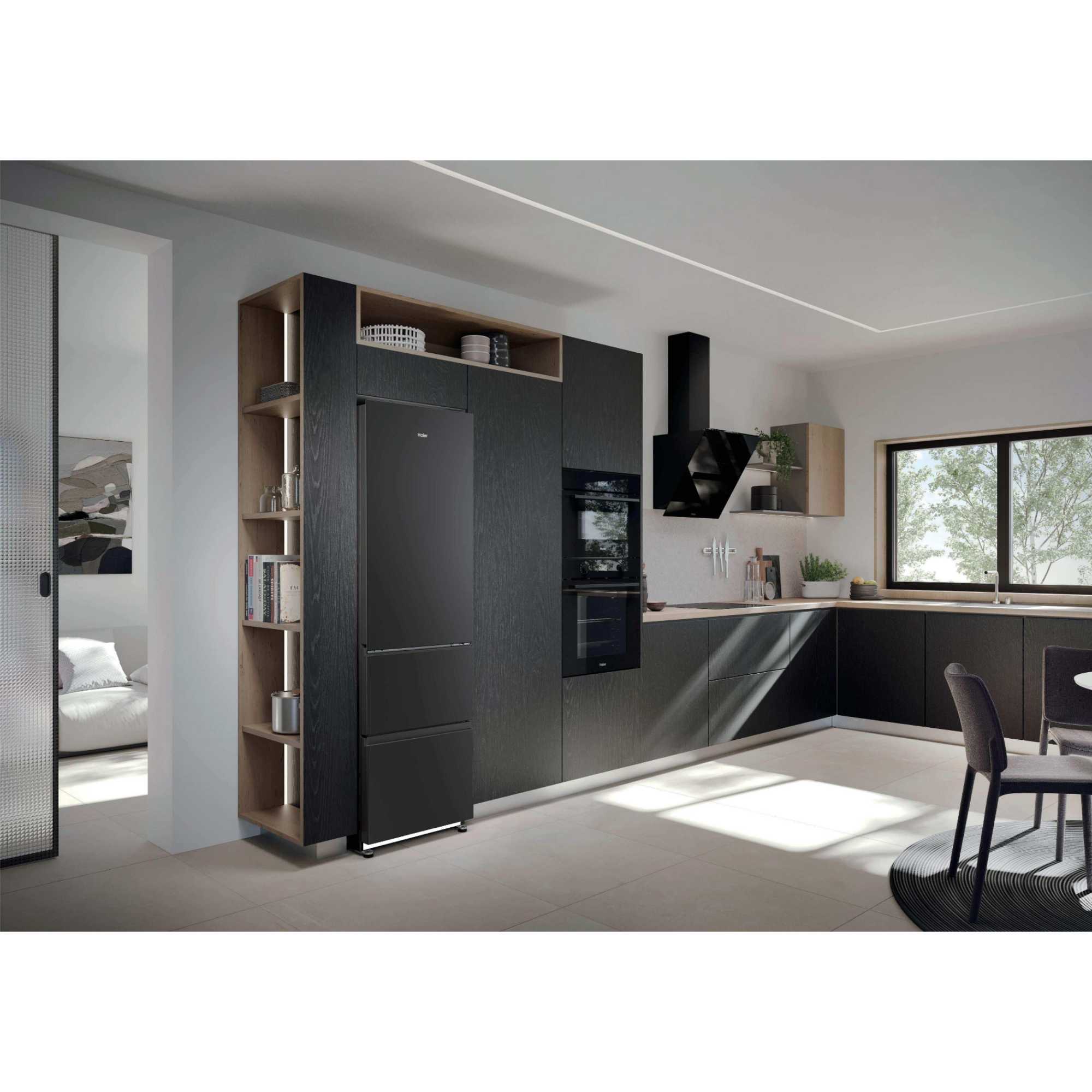 3D 55 Series 3 Fridge Freezer 60/40 NoFrost - Black - HTR3518ENMTK