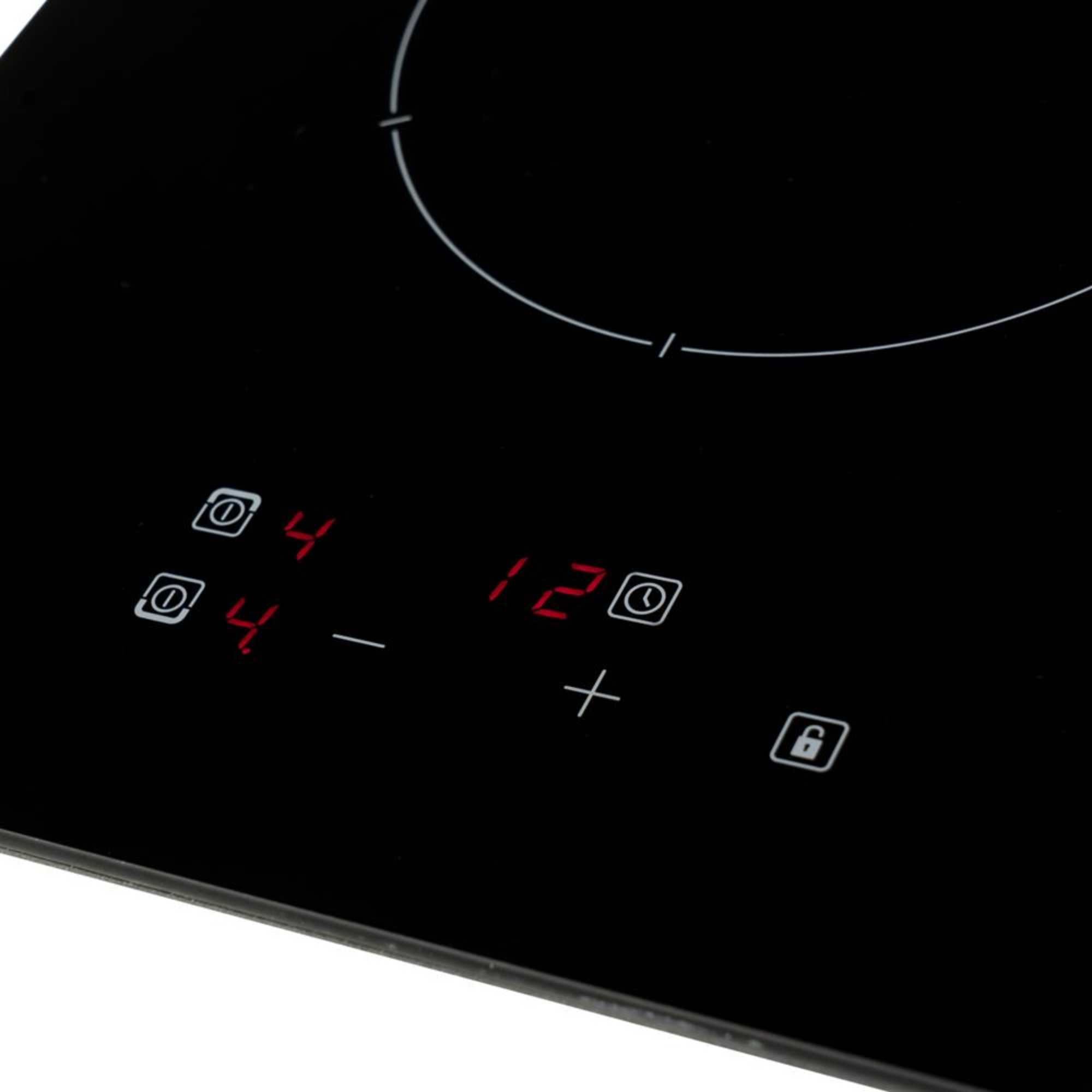 HC3621FR Domino 9 Power Levels Two Zone Ceramic Hob - Black