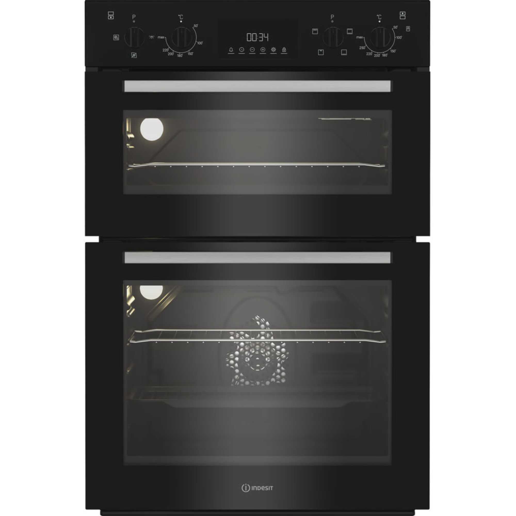 DII 10D B Built-In Electric Fan Double Oven - Black