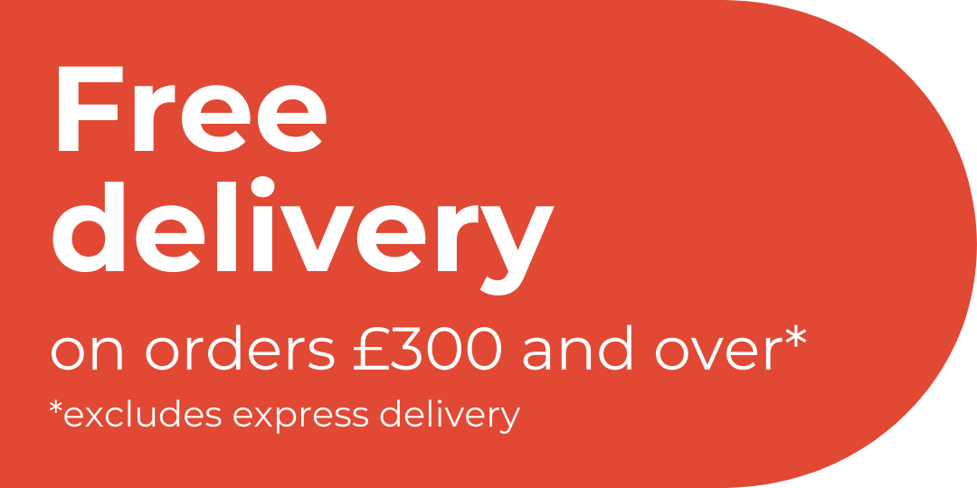 Free delivery on orders £400 and over, excludes weekends and express delivery
