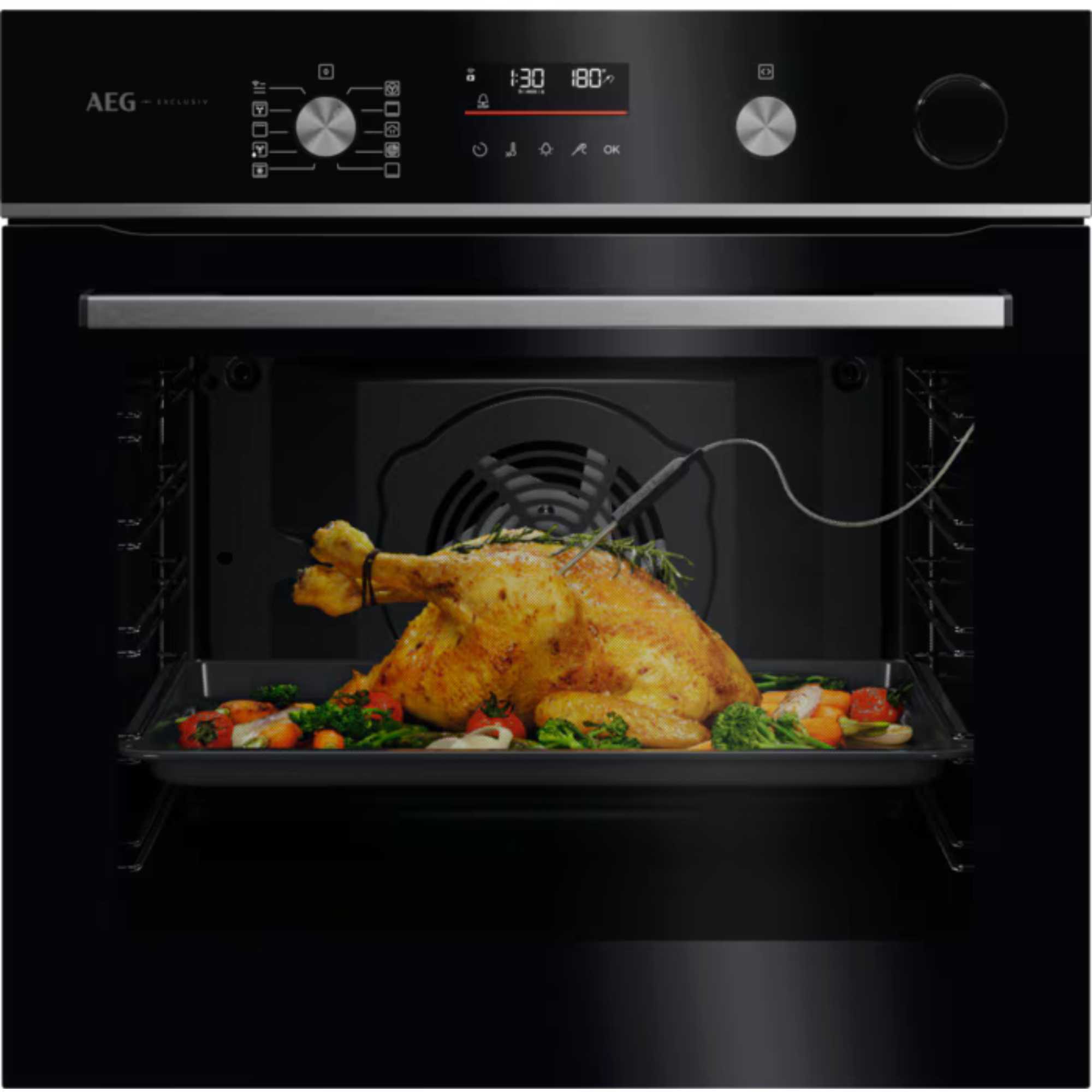 GR6PB52FSB 6000 SenseCook Built-In Smart Single Oven - Black