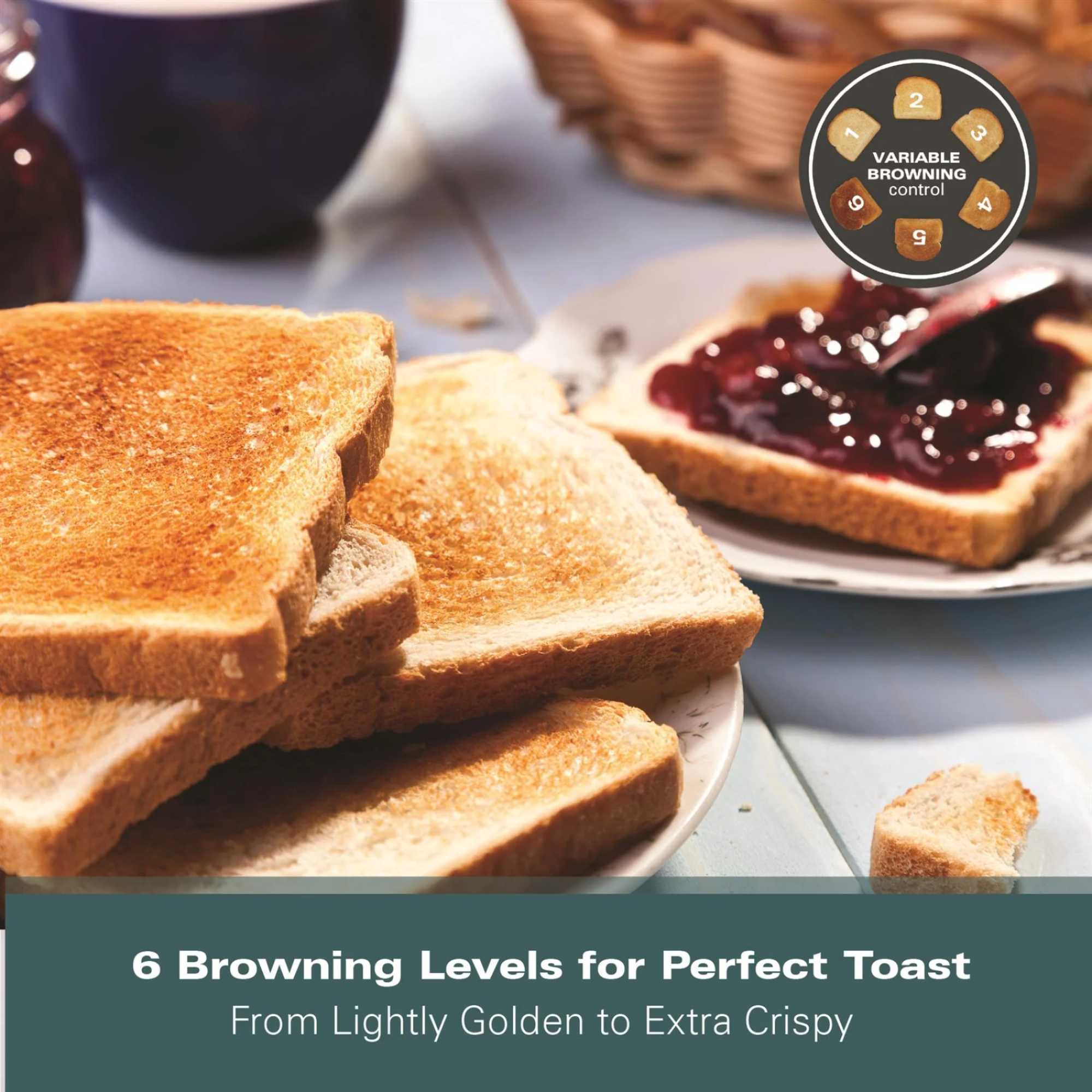 HB1116W Essential 2 Slice Toaster - White