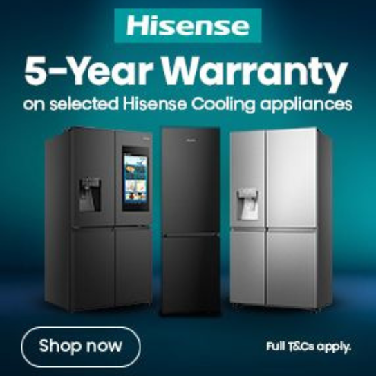 5 year warranty on selected Hisense cooling