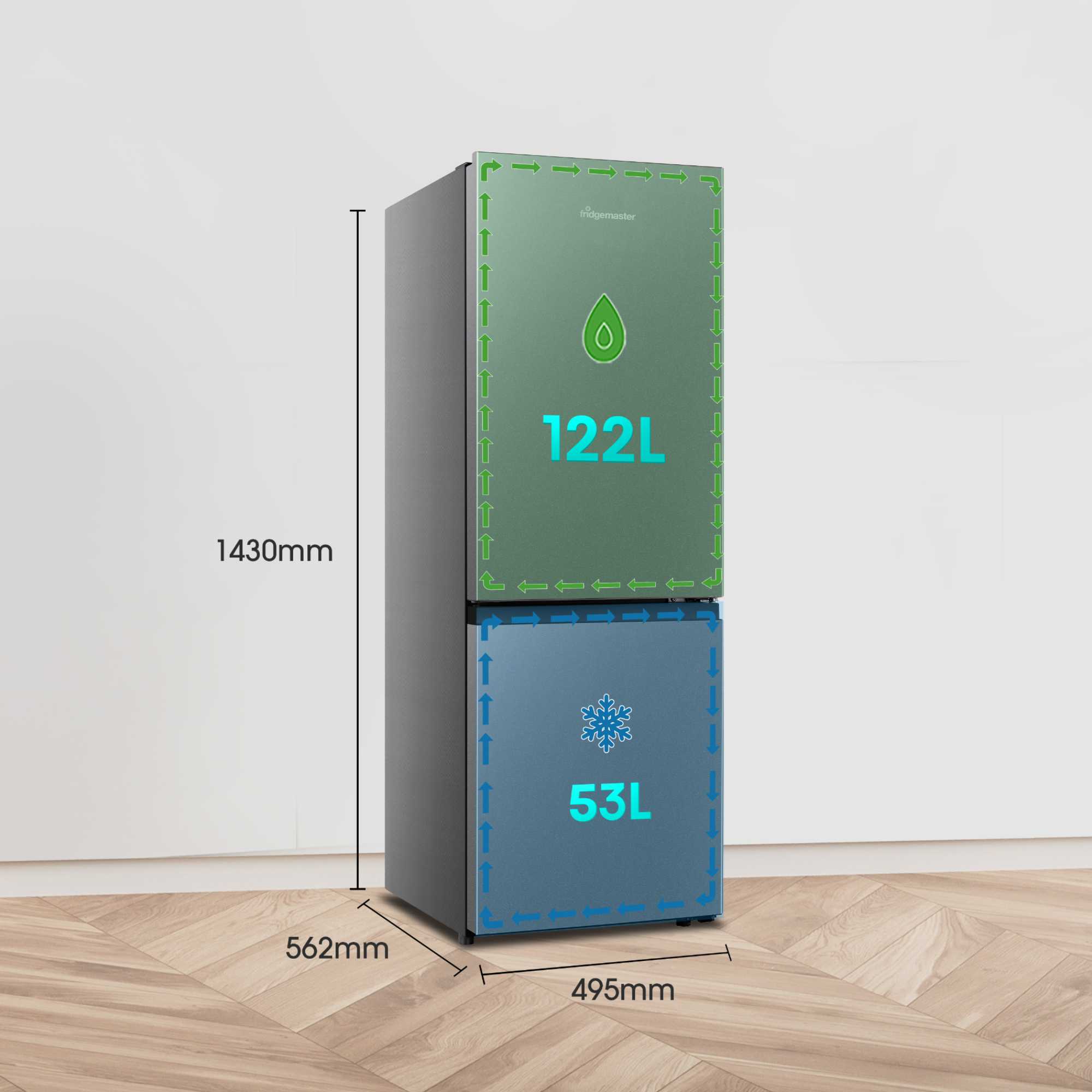 MC50165ES 175L Fridge Freezer - Silver