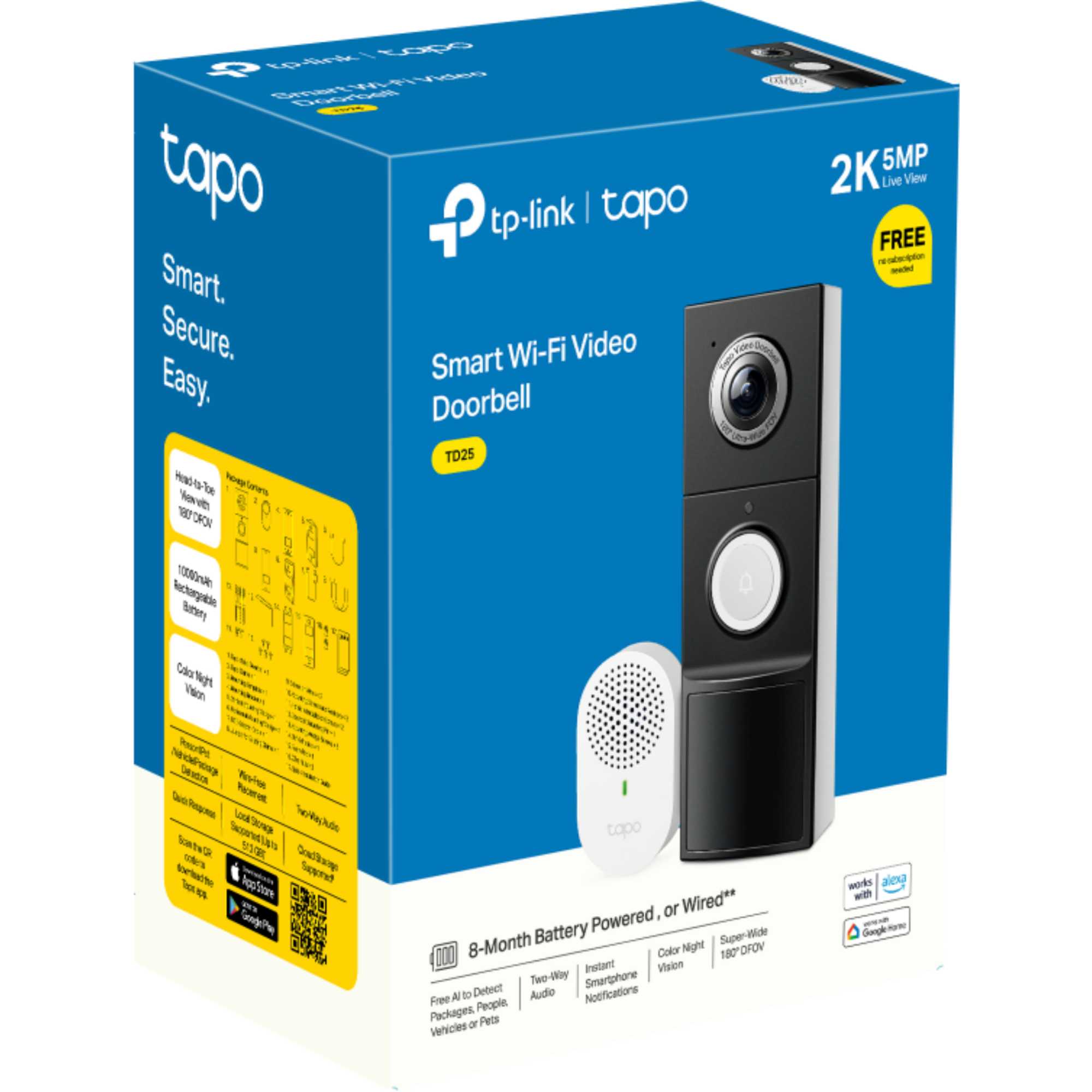 Tapo TD25 Video Doorbell Camera