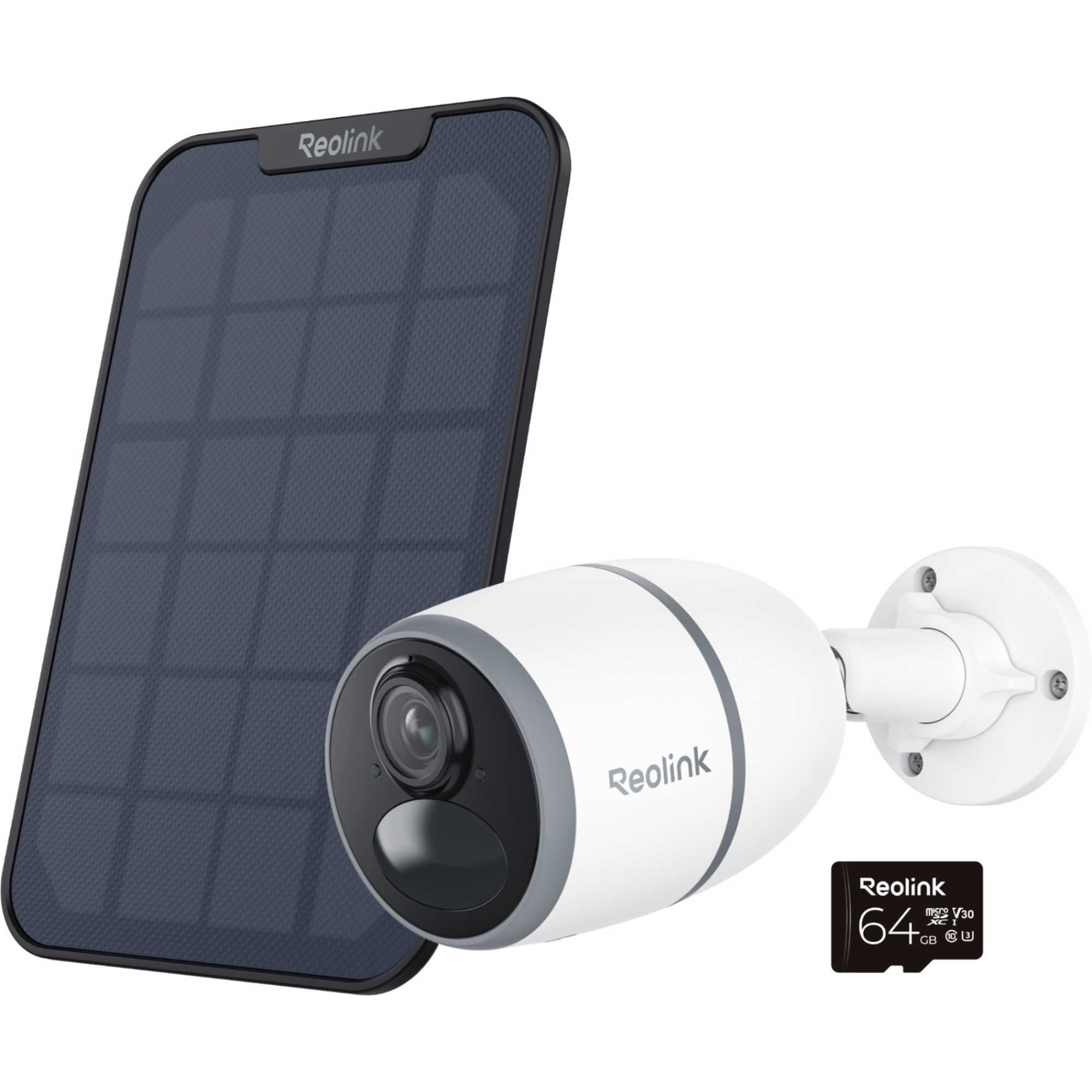 Go Series 2K Battery 4G LTE Outdoor Security Camera with Solar Panel + 64GB