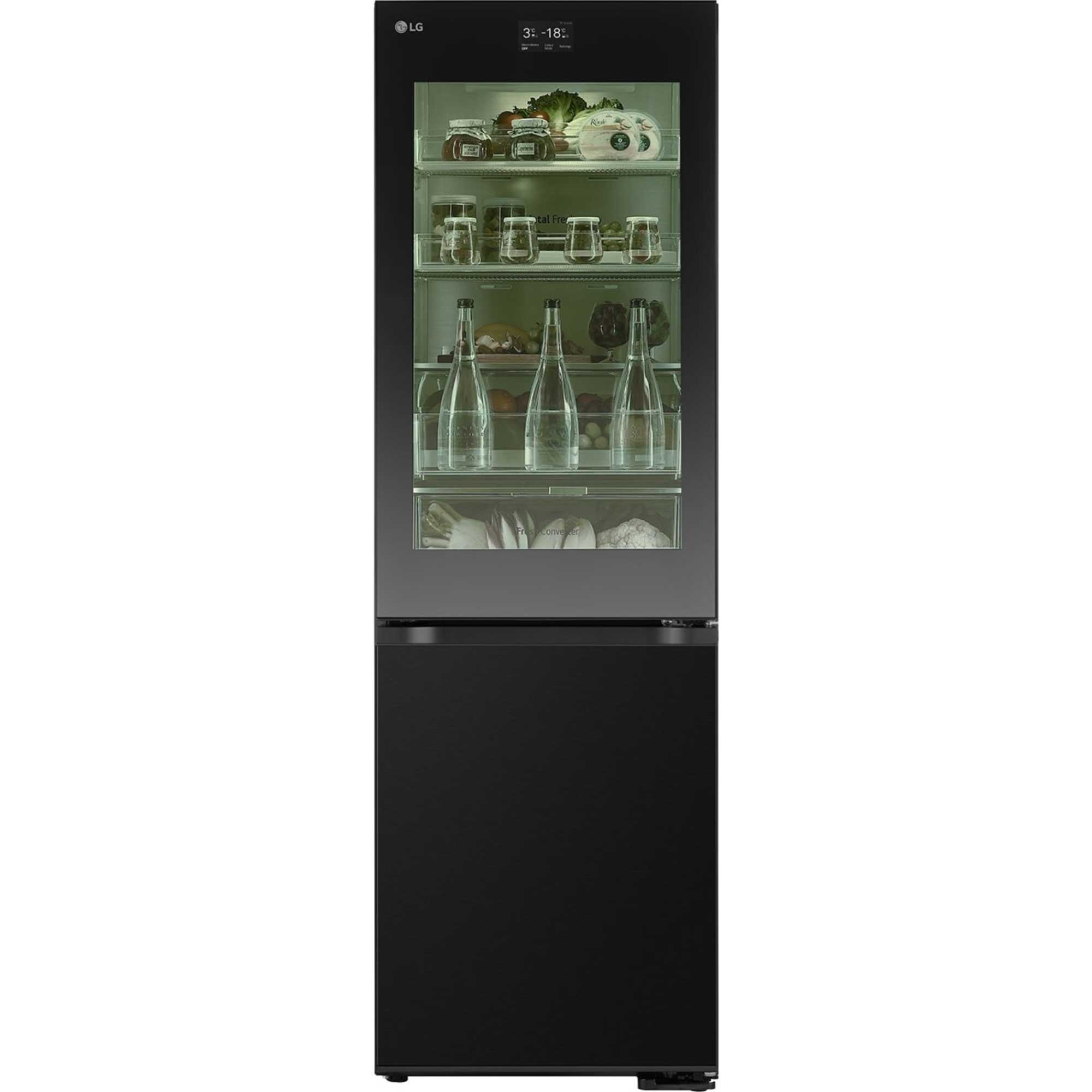 GBG7190CEV 349l Total No Frost InstaView Fridge Freezer - Essence Black Steel