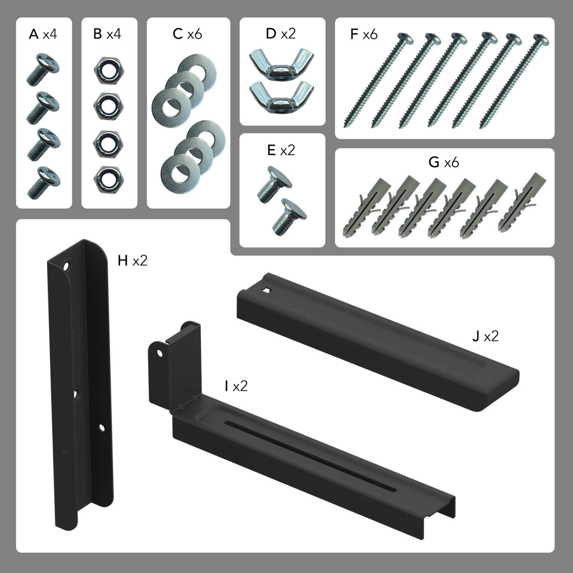 EM60B Universal Microwave Bracket - Black