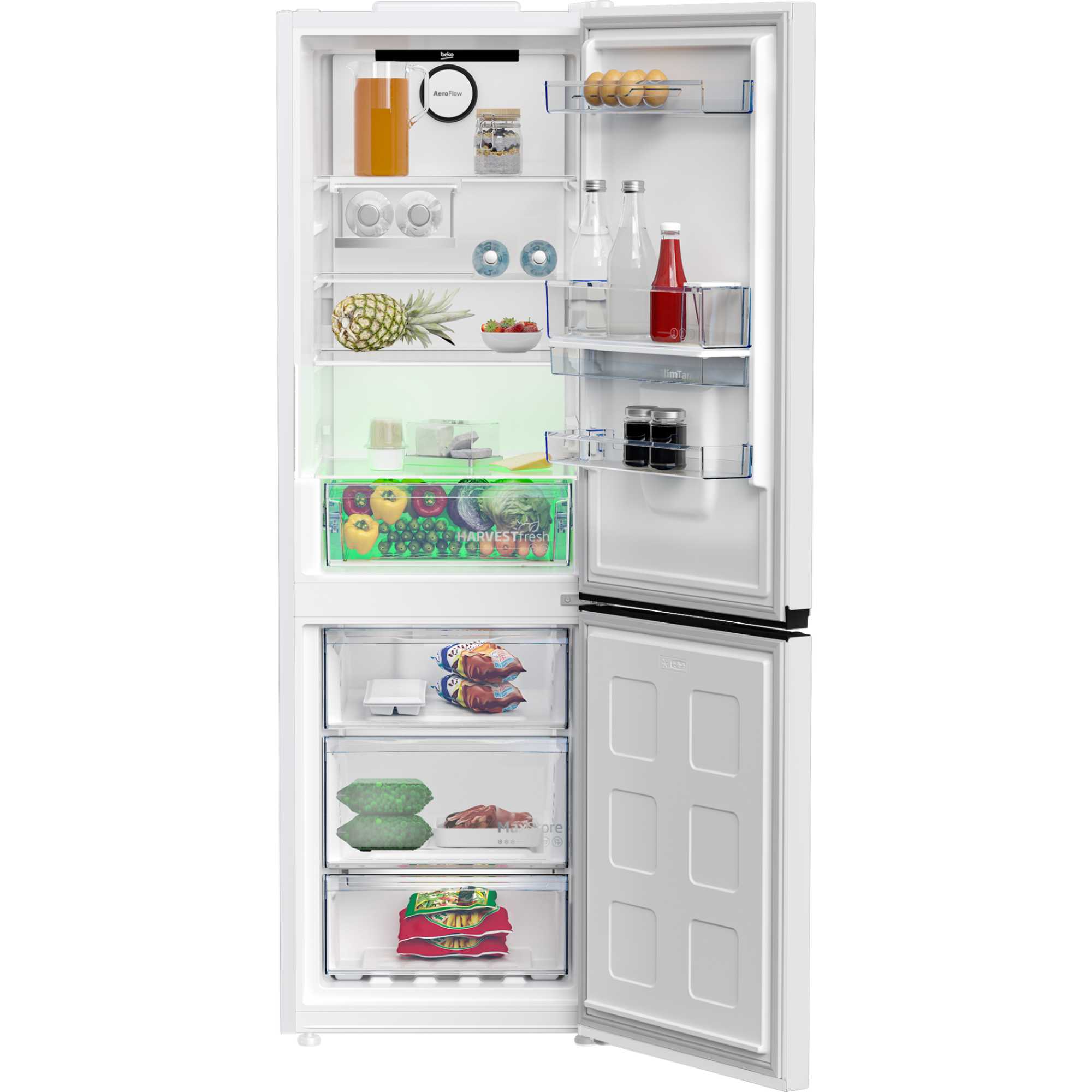 CNB3G4686DVW 316l AeroFlow Total No Frost Fridge Freezer - White