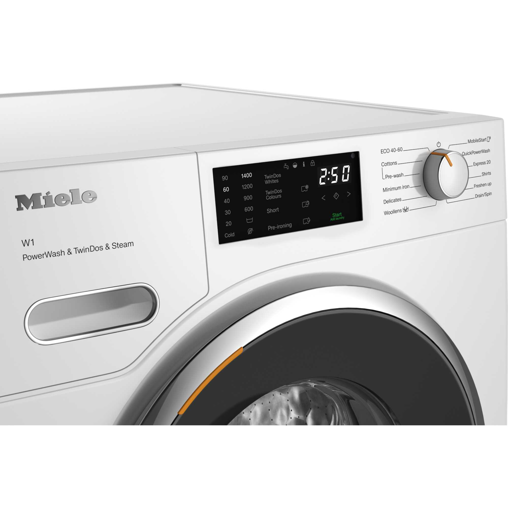 W1 PWash&TDos&Steam 9kg 1400rpm Washing Machine - WWG880 WCS