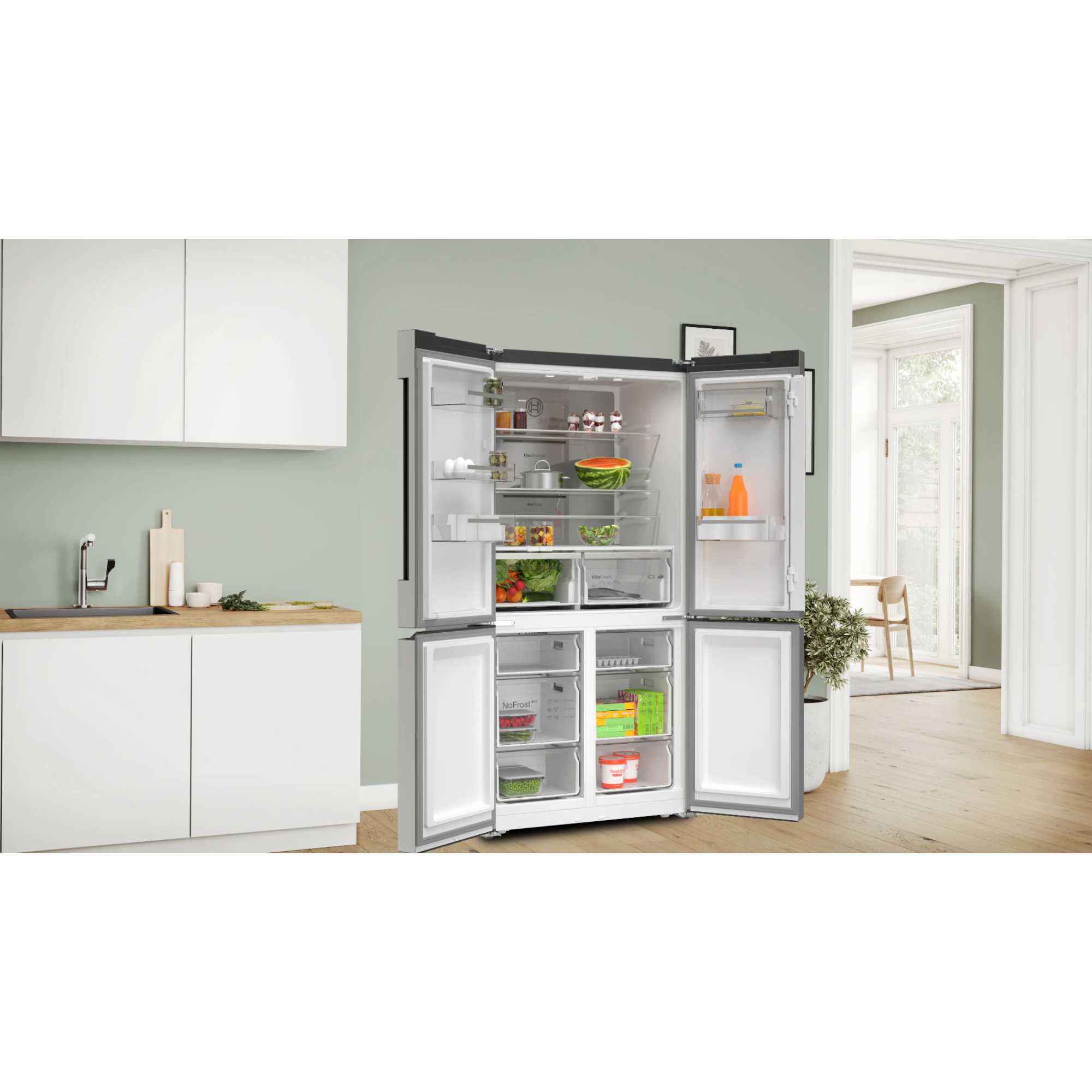 KFN96APEAG 605l LED Total No Frost Fridge Freezer - Inox