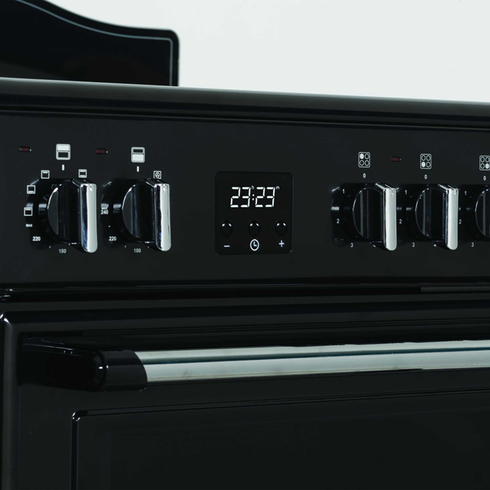 C60CMRBL 600mm Double Oven with Ceramic Hobs - Black