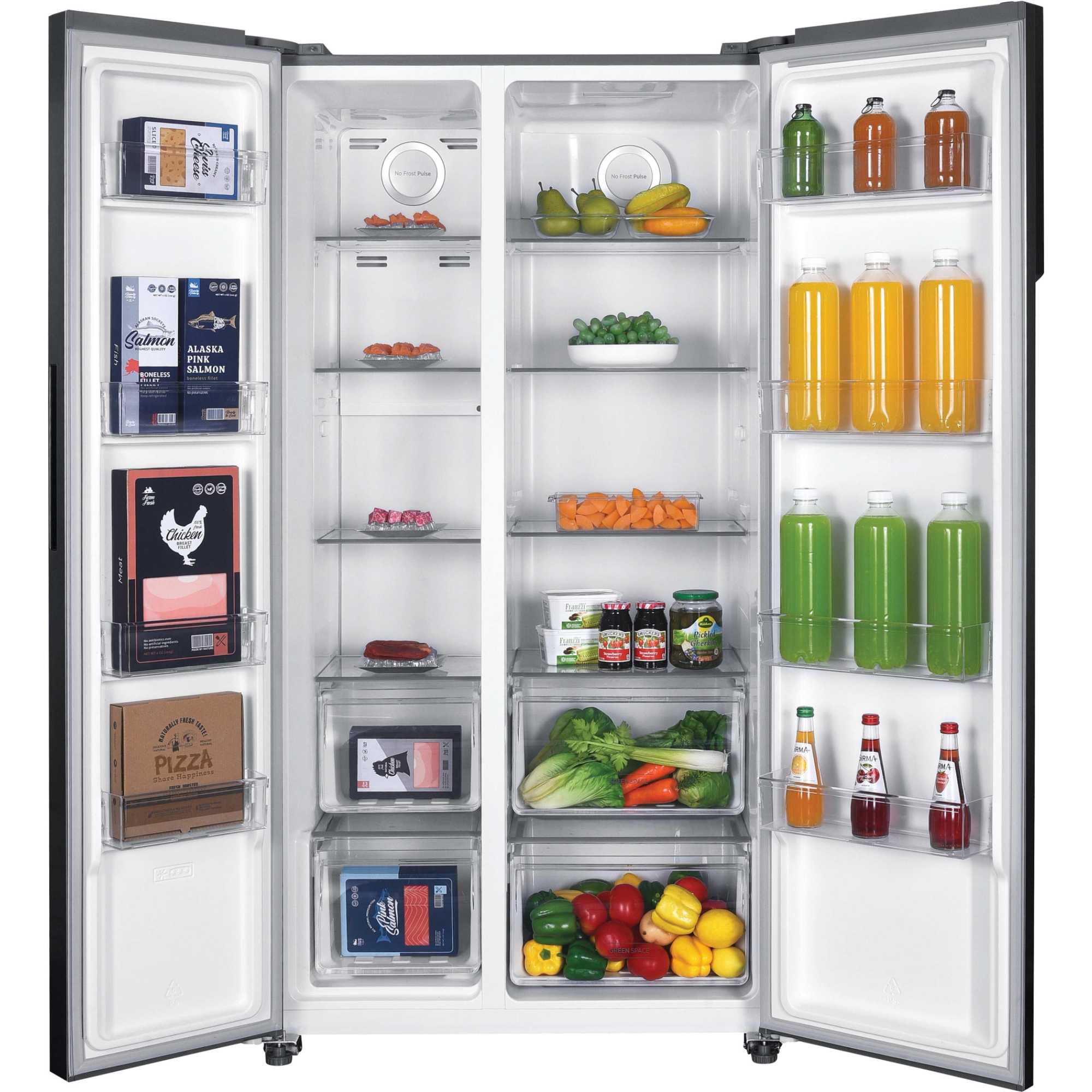 H-Fridge 500 Maxi American Style Fridge Freezer 60/40 Total No Frost - Stainless Steel - HHSBSO-6174XK-1