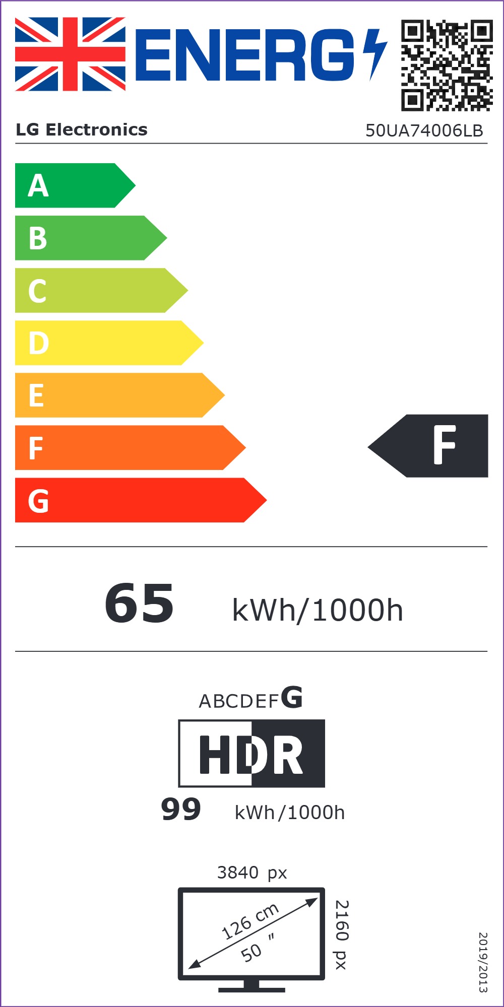 LG UA74 50" 4K Ultra HD LED 60 Hz Smart TV