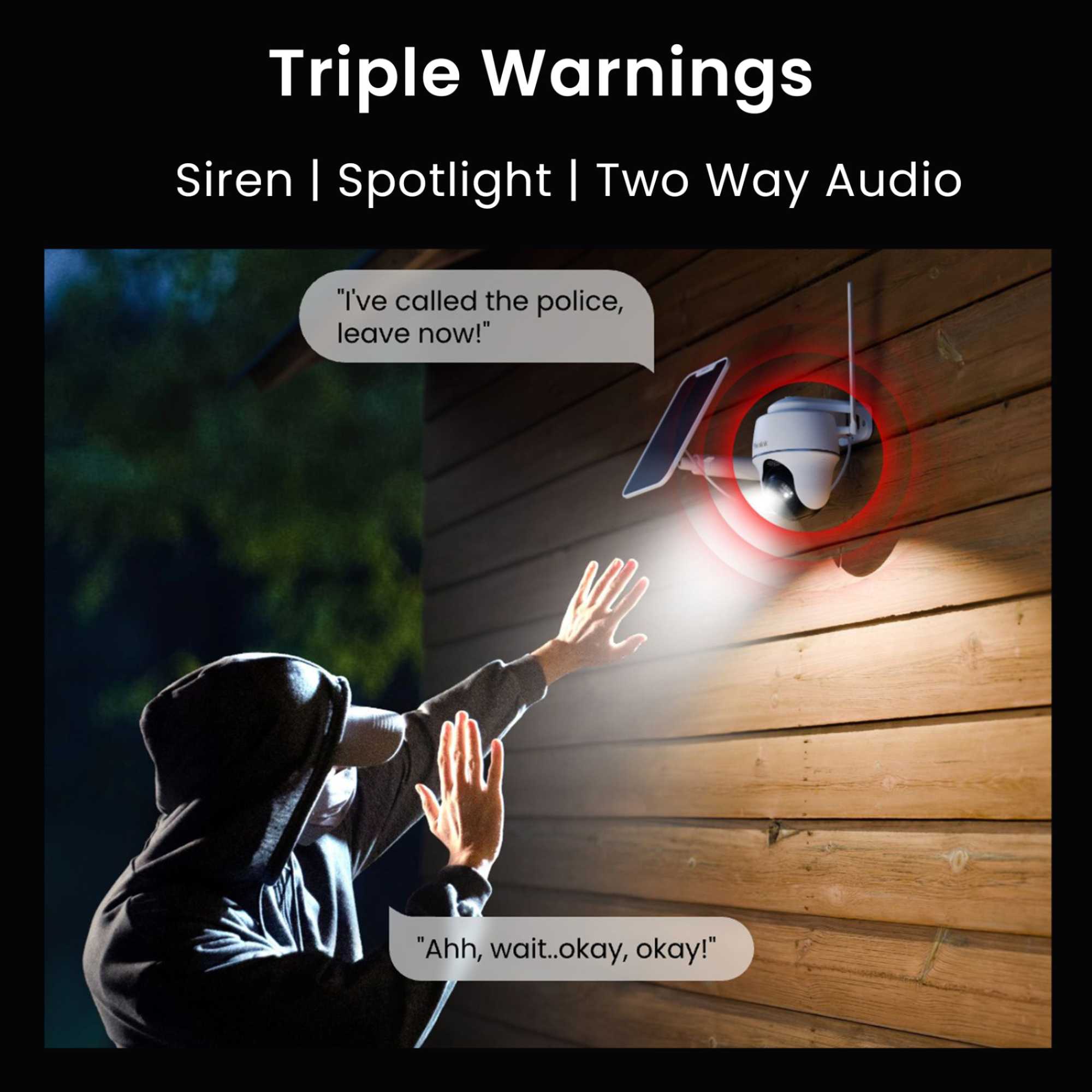 BWPT4K05SP64 Argus 4G LTE PT AI Battery Cam Kit +64gb SDcard with Solar Panel