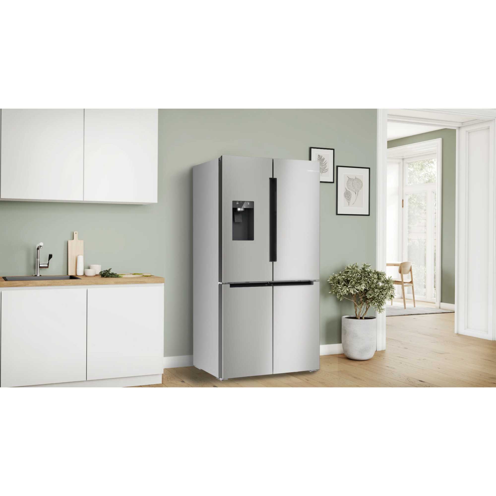 KFI96APEAG Series 6 574l American Style Fridge Freezer - Brushed Steel