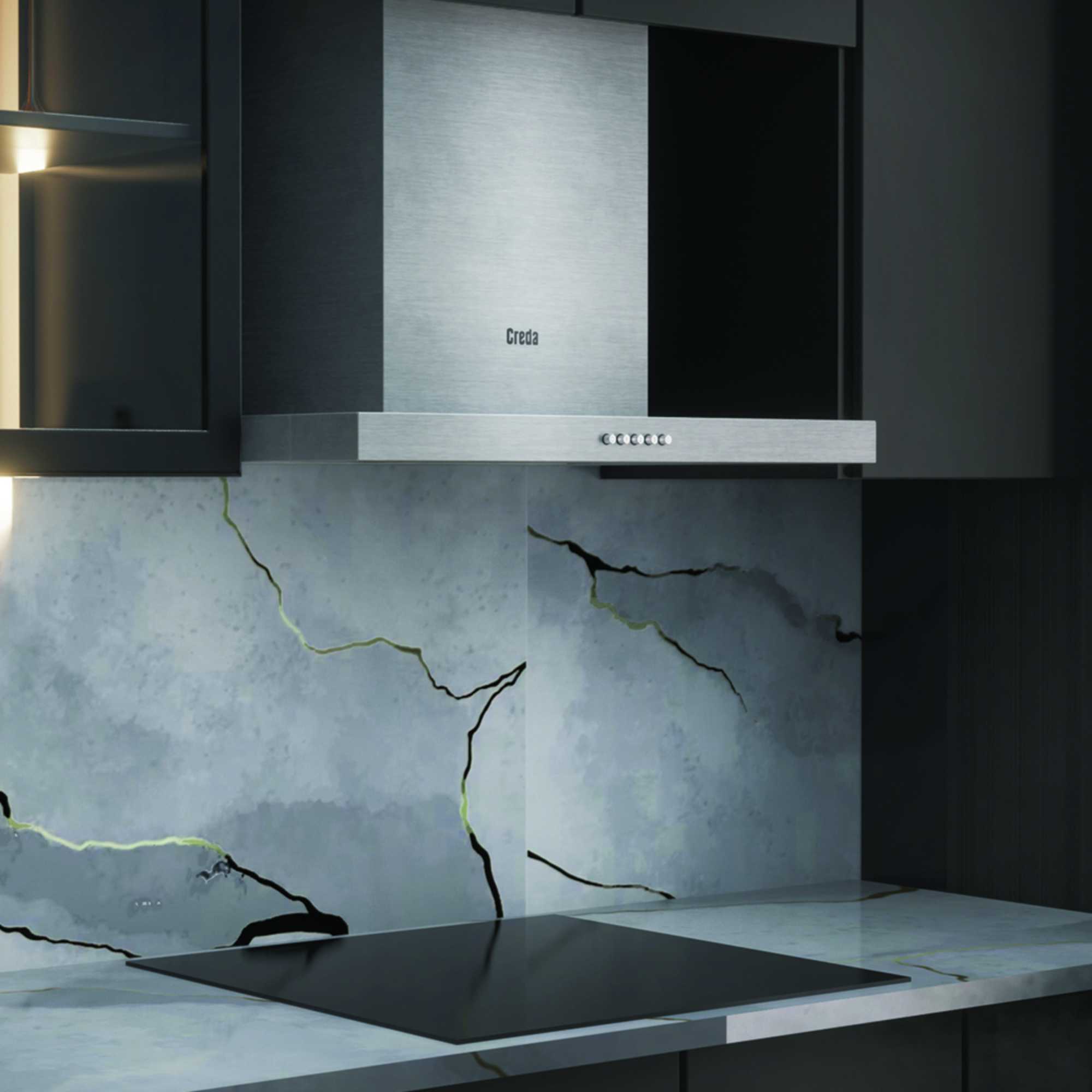 C60THX 60cm T-Shaped Hood - Stainless Steel