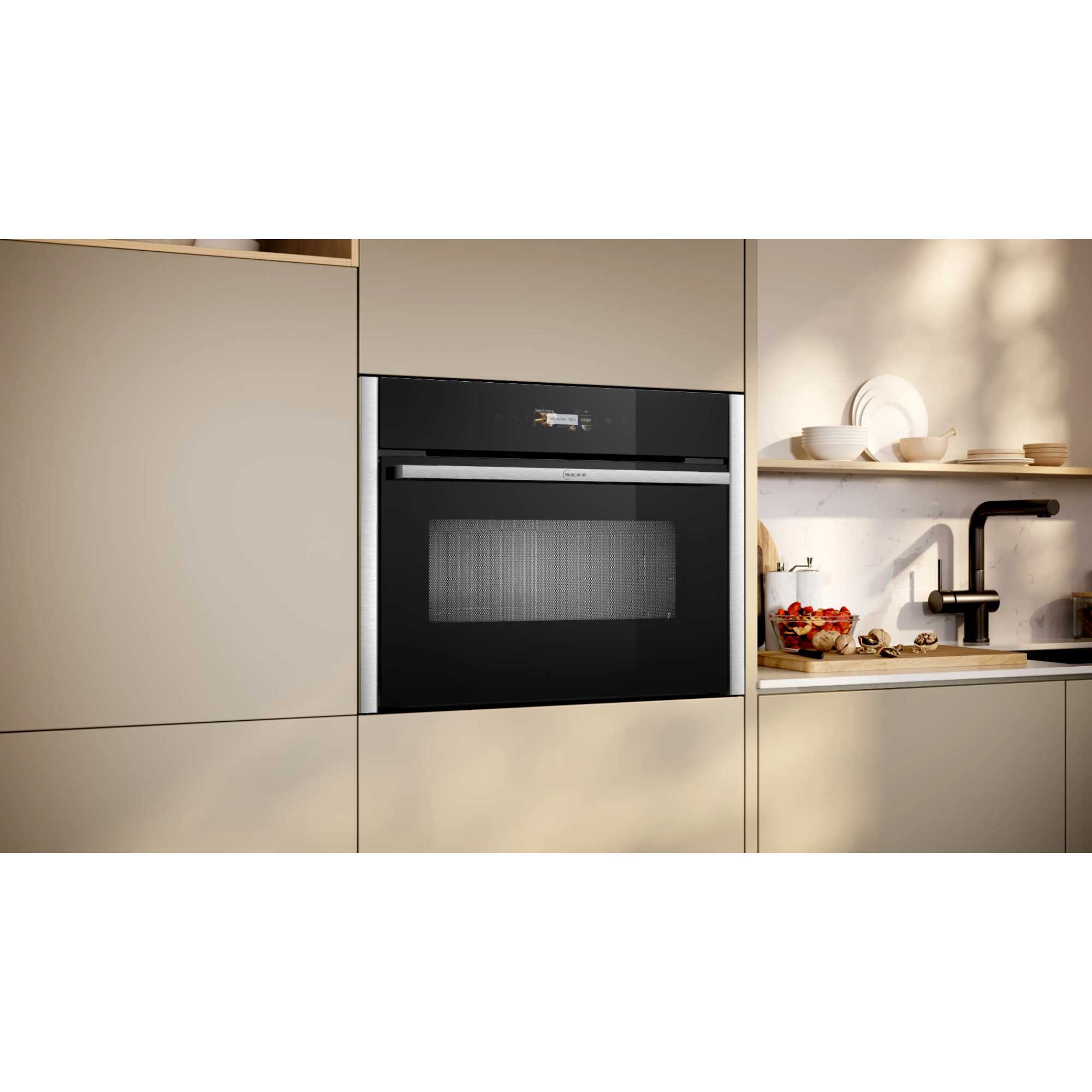 N 70 C24MR21N0B Built-In Compact Smart Single Oven with Microwave Function - Stainless Steel