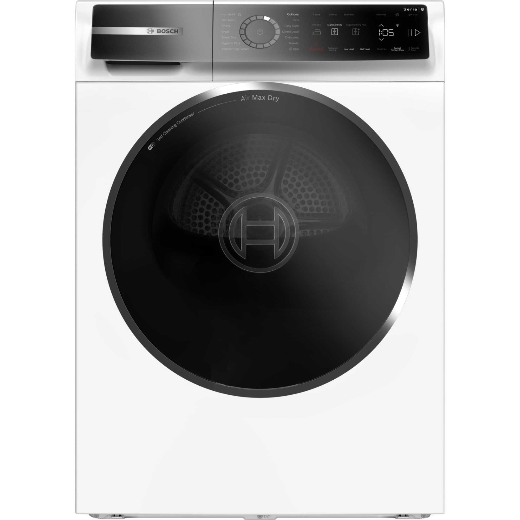 WRB247C9GB Series 8 9kg Smart Heat Pump Tumble Dryer - White