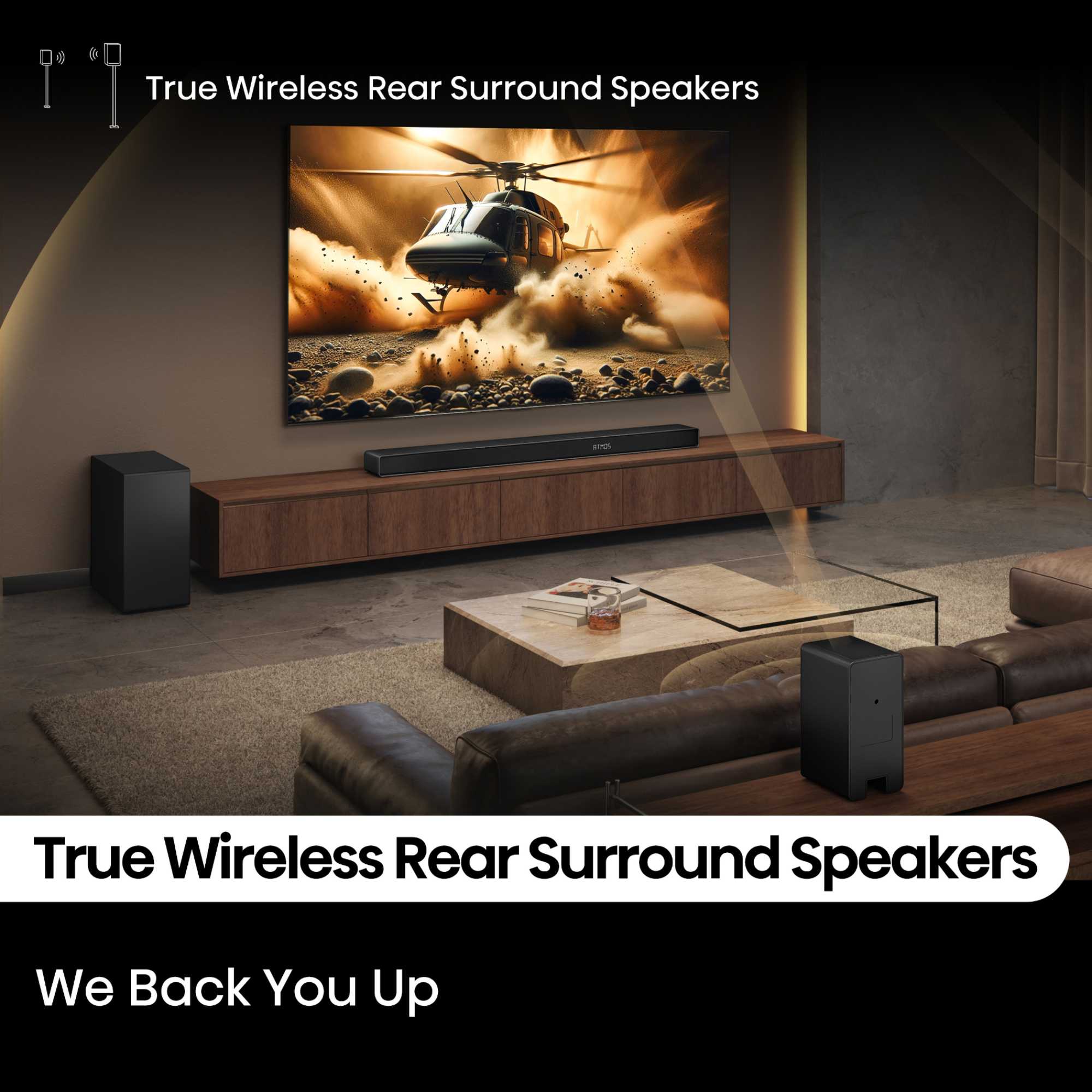 AX5140Q AX Series 5.1.4 Channel Soundbar with Rear Speakers & Subwoofer