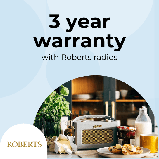 3 year warranty on Roberts radios