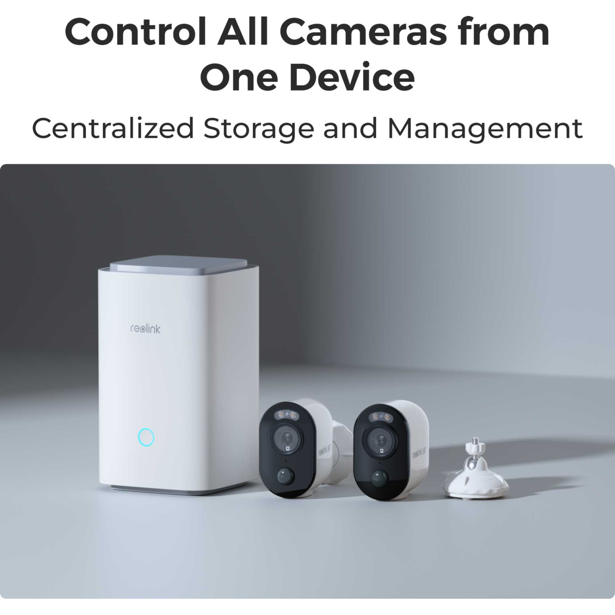 Hub Kit, 4K Battery WiFi Security Cameras with Solar Panels + 128GB