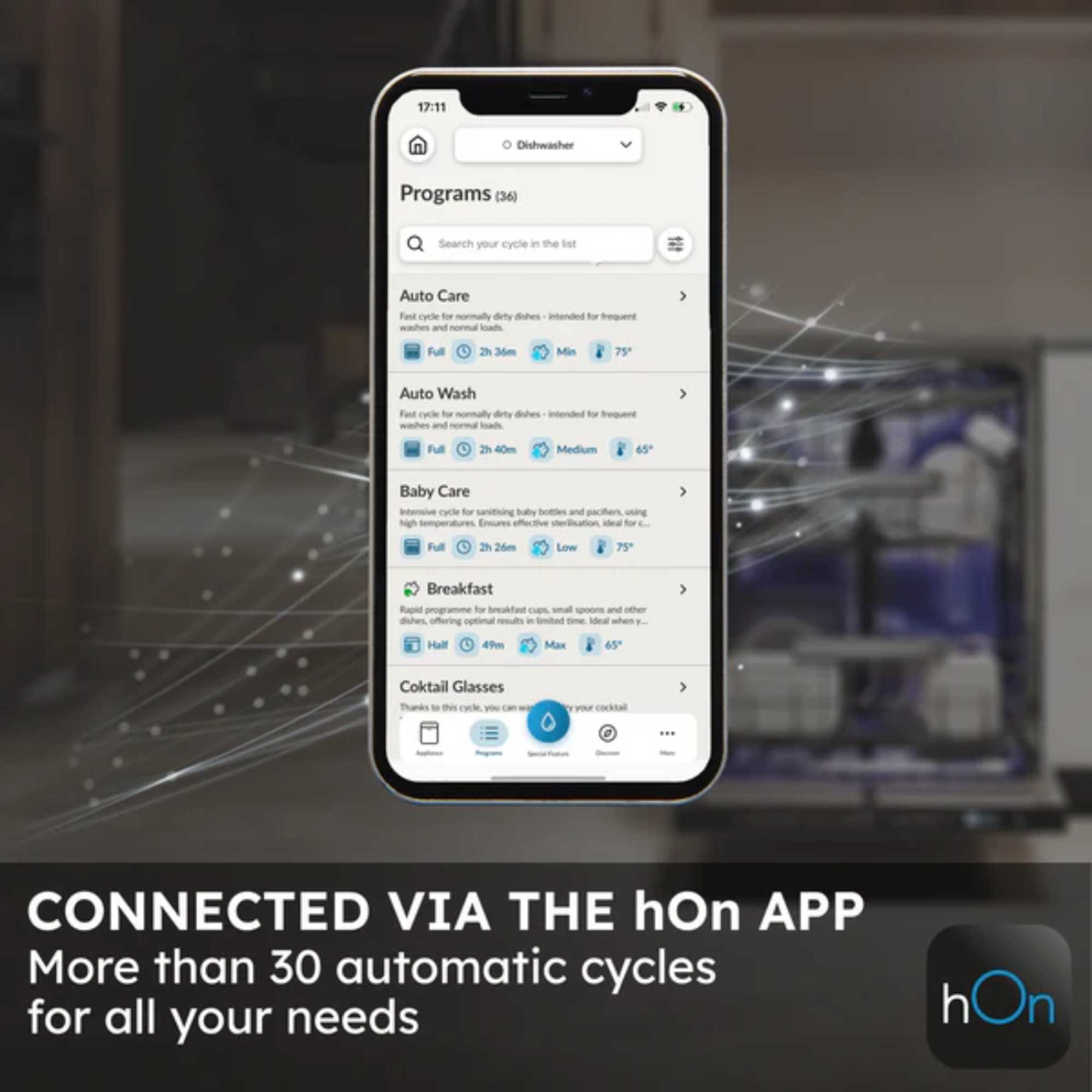 XI 6C4S3FSB-80 Integrated Dishwasher 16 Place Settings - Black