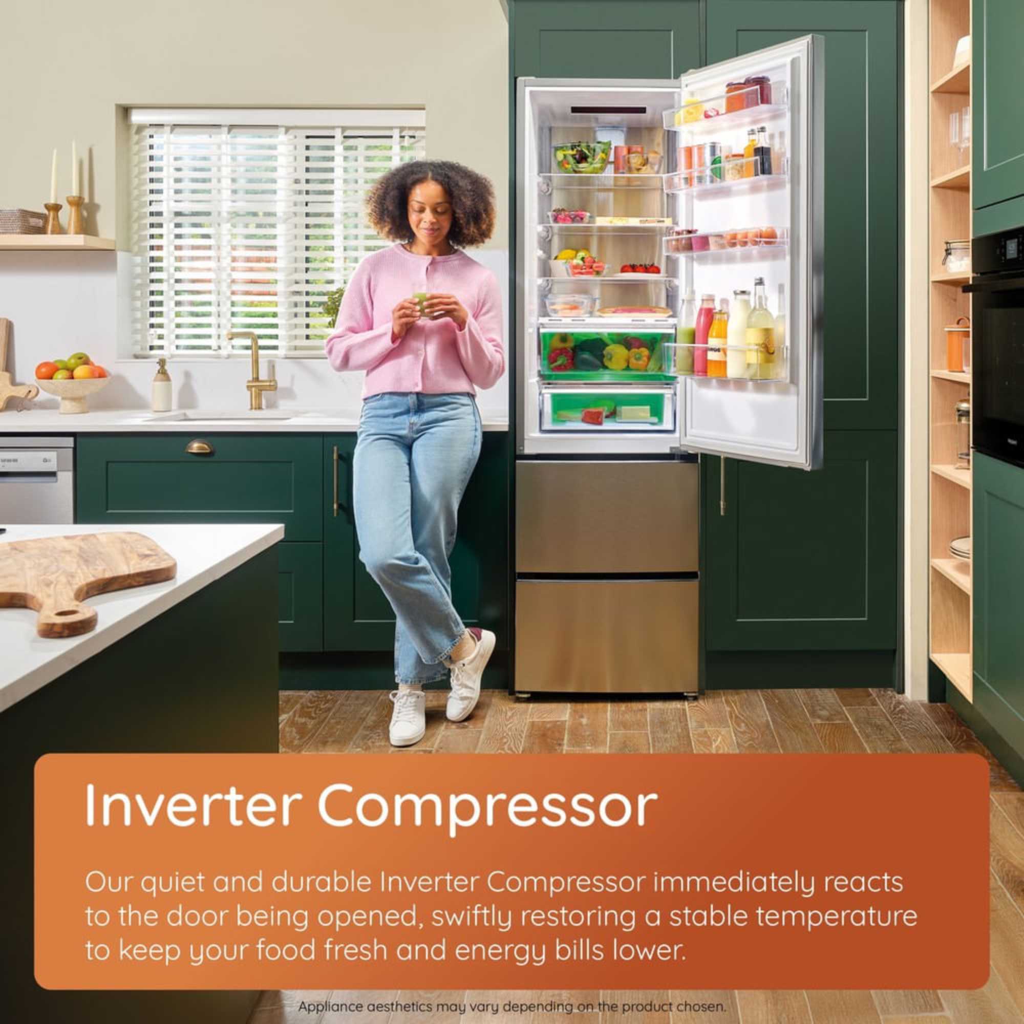 American Style Fridge Freezer 60/40 Dual No Frost - Inox - HPGF 6544 X4UK