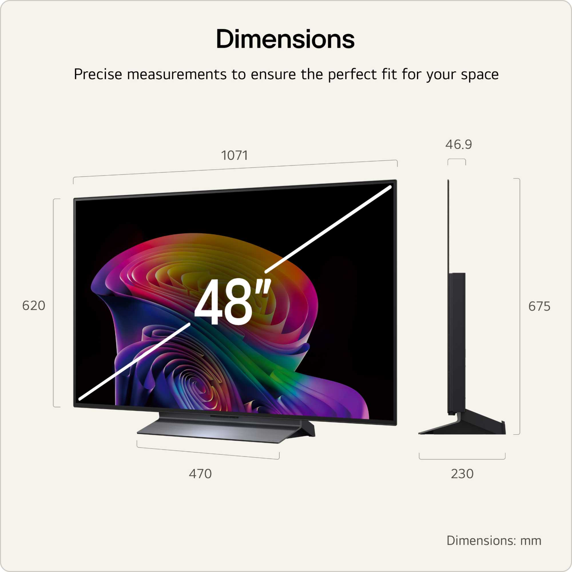 C66LB 48" 4K Ultra HD OLED HDR evo AI Smart TV - OLED48C66LB