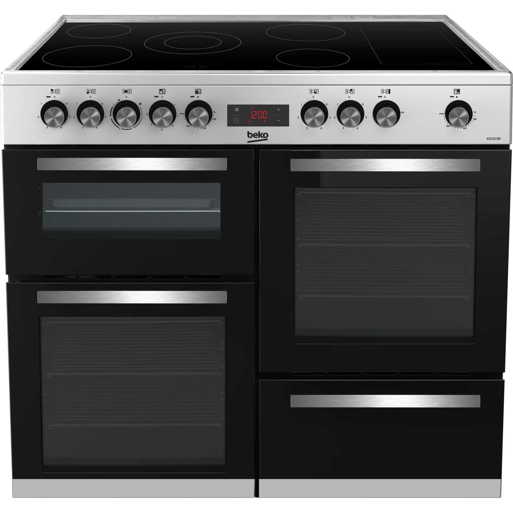 100cm Double Oven Range Cooker with 5 Ceramic Hobs - KDVC100X