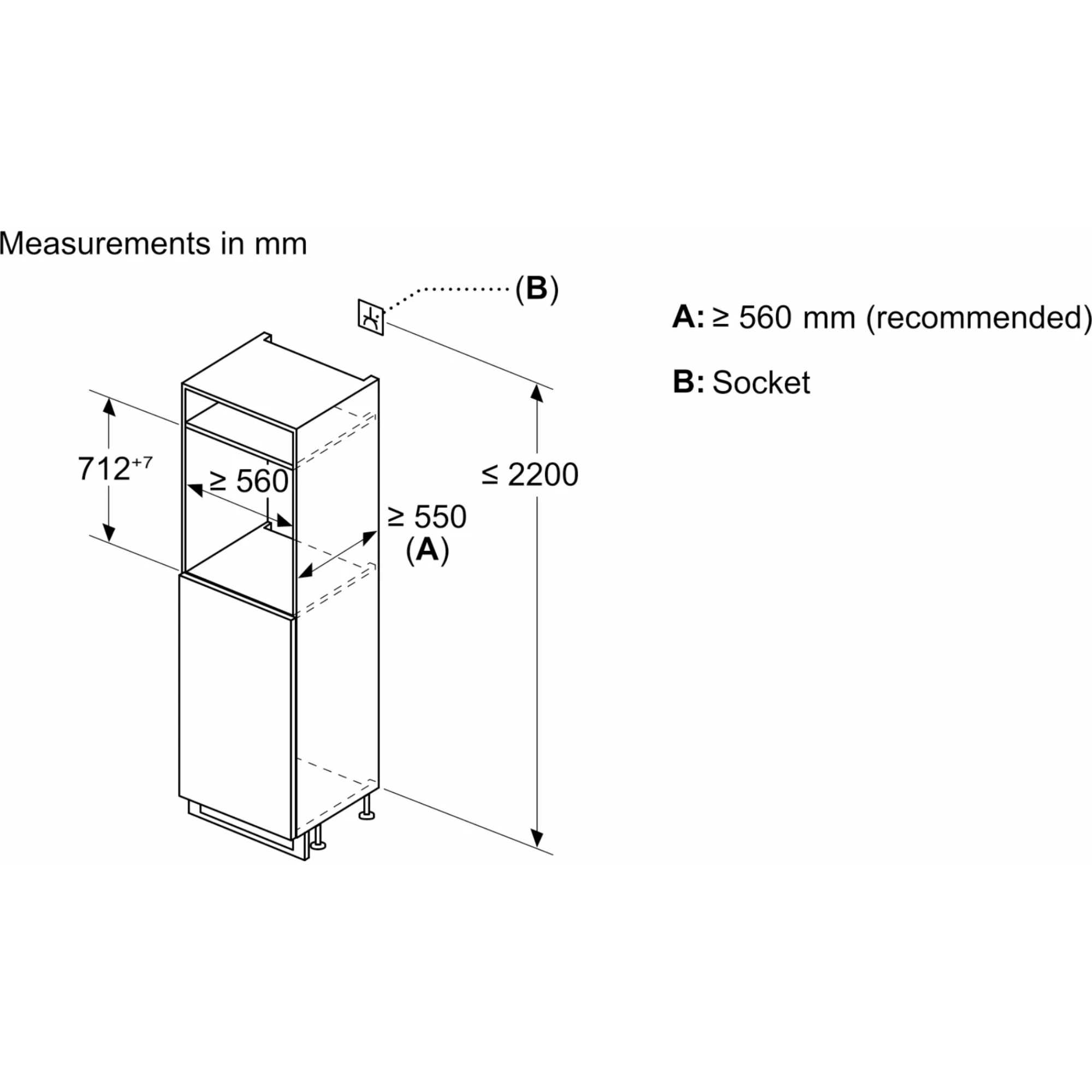 GI1113FE0 N50 72l Low Frost Built-In Freezer