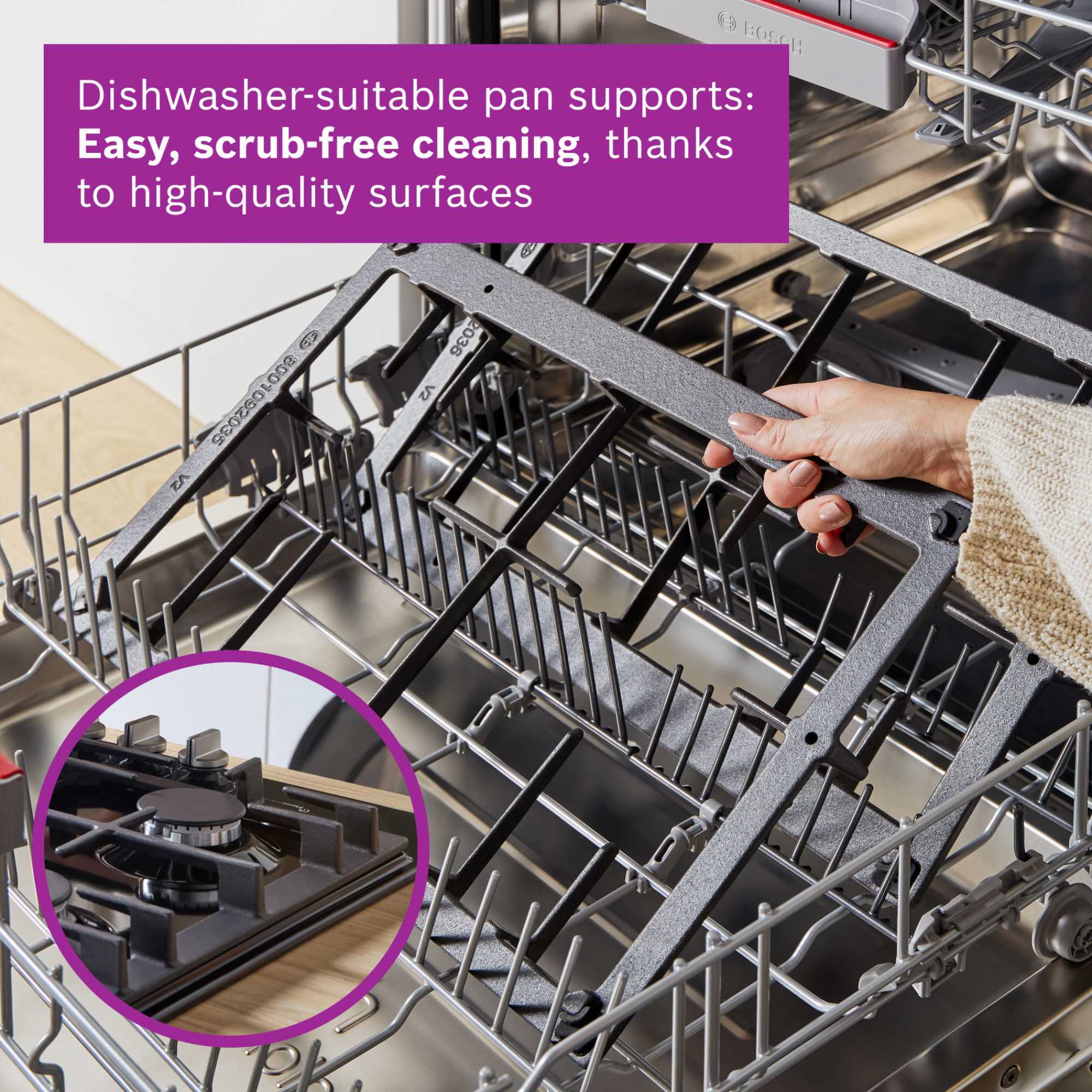 PCP6A6I90 Series 6 4 Burner 60cm Gas Hob - Black