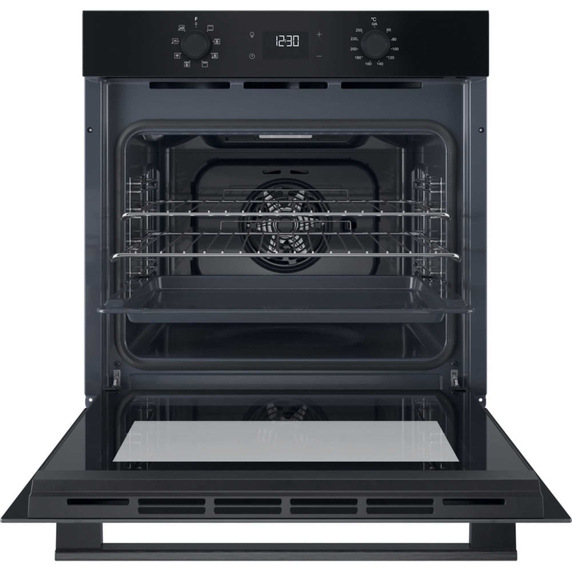 HO 455H B UK Class 2 Multiflow Single Electric Fan Oven - Black