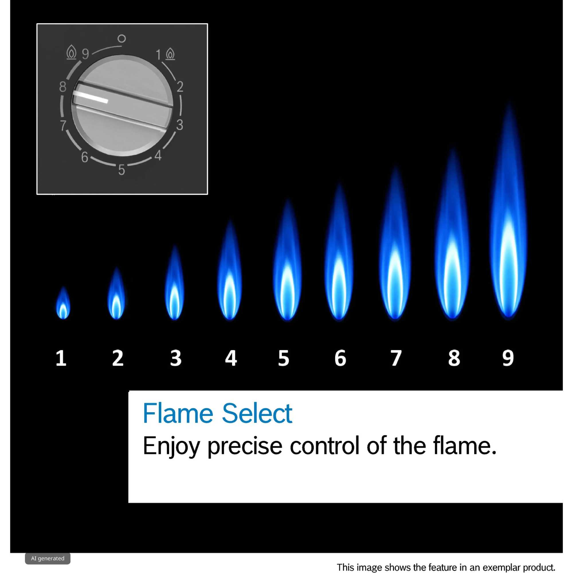 PCQ7A5I90 Series 6 75cm 5 Zone Gas Burner Hob - Stainless Steel