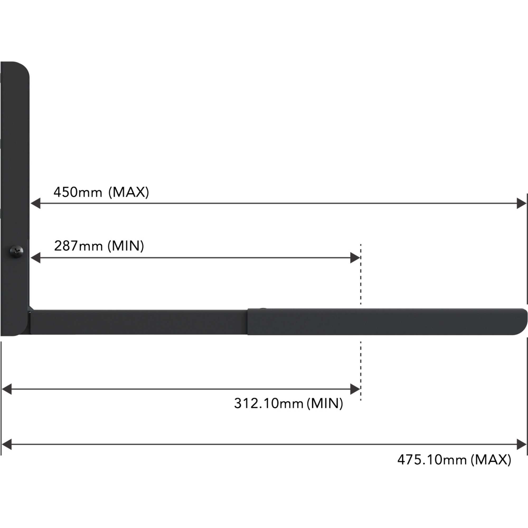 EM60B Universal Microwave Bracket - Black
