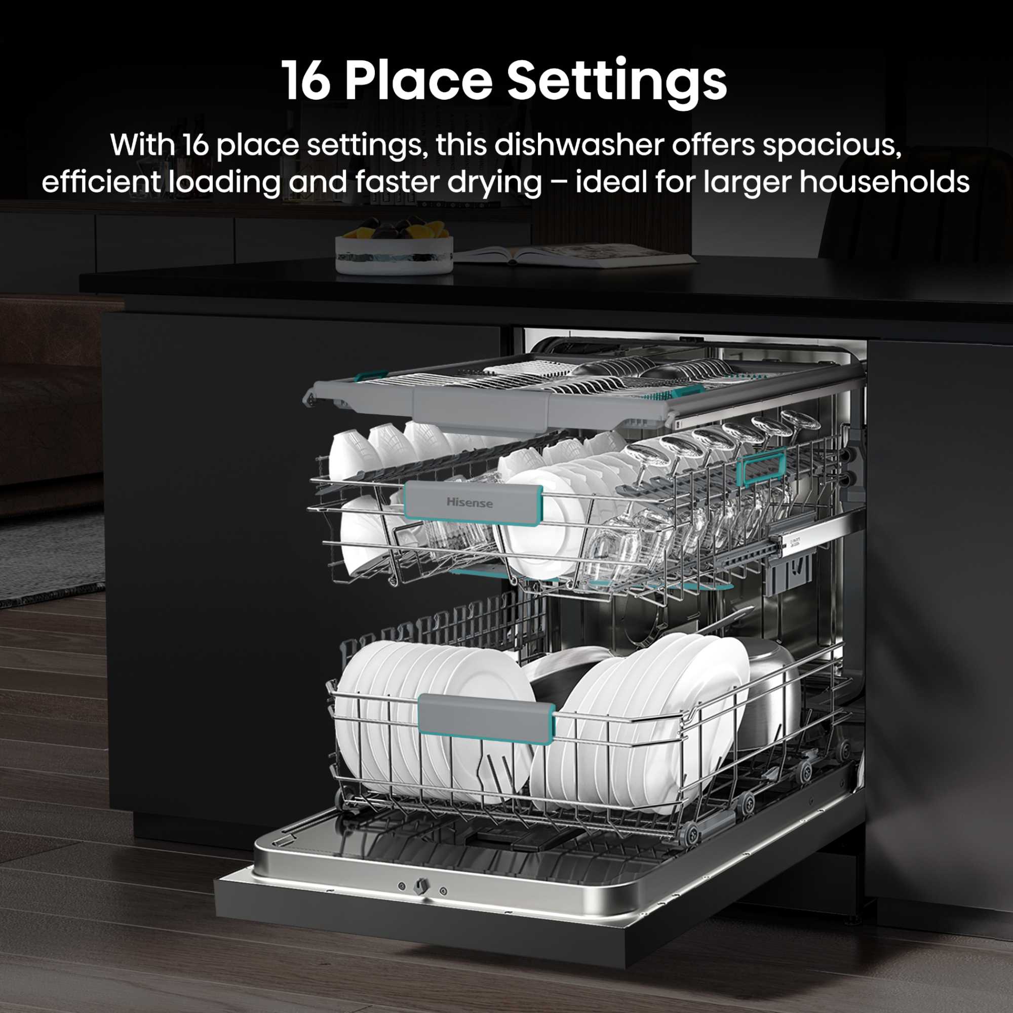 Hi6 Full-Sized Freestanding Dishwasher - HS663A90BXUK