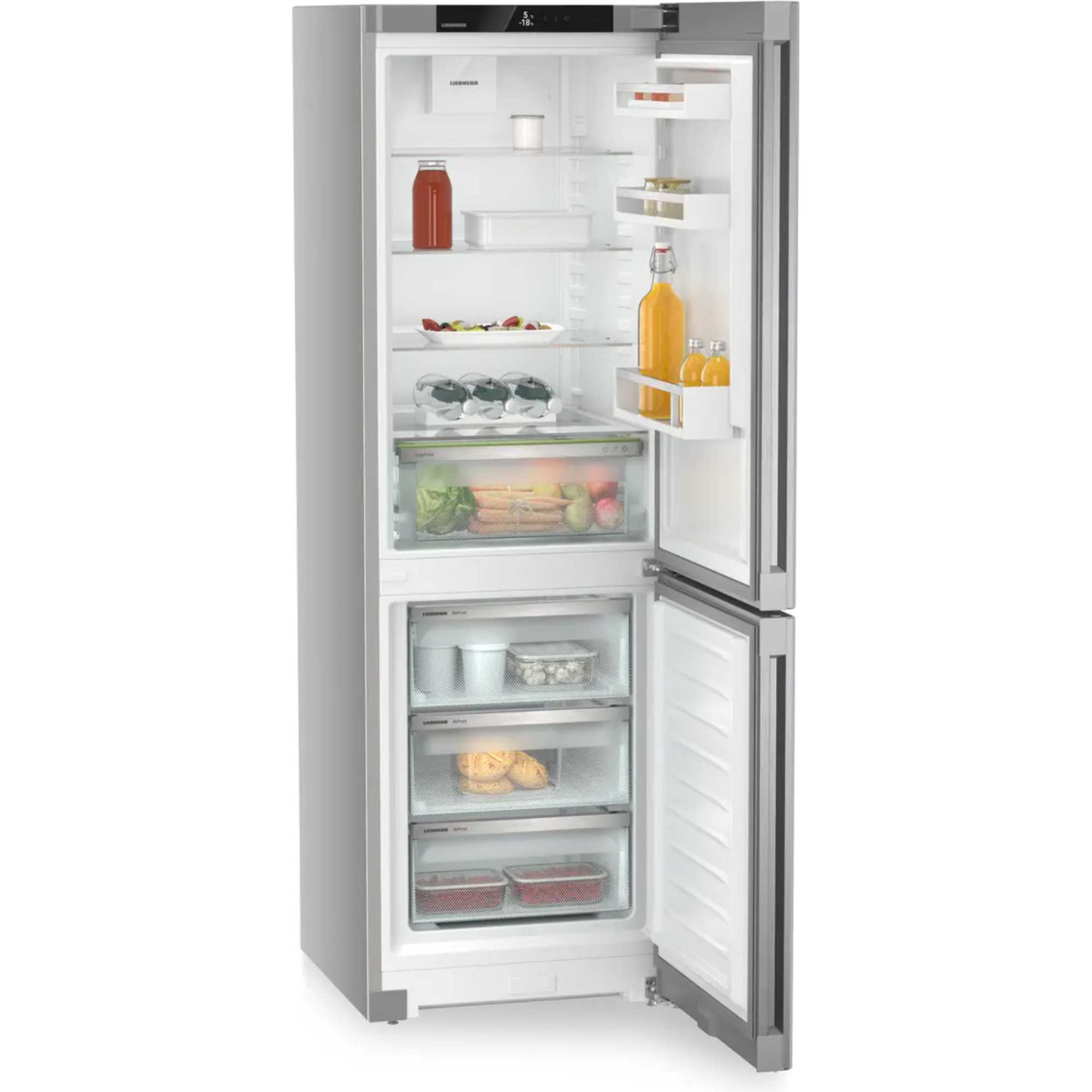 CNsfd 5203 Pure NoFrost 330l Fridge Freezer - SteelFinish