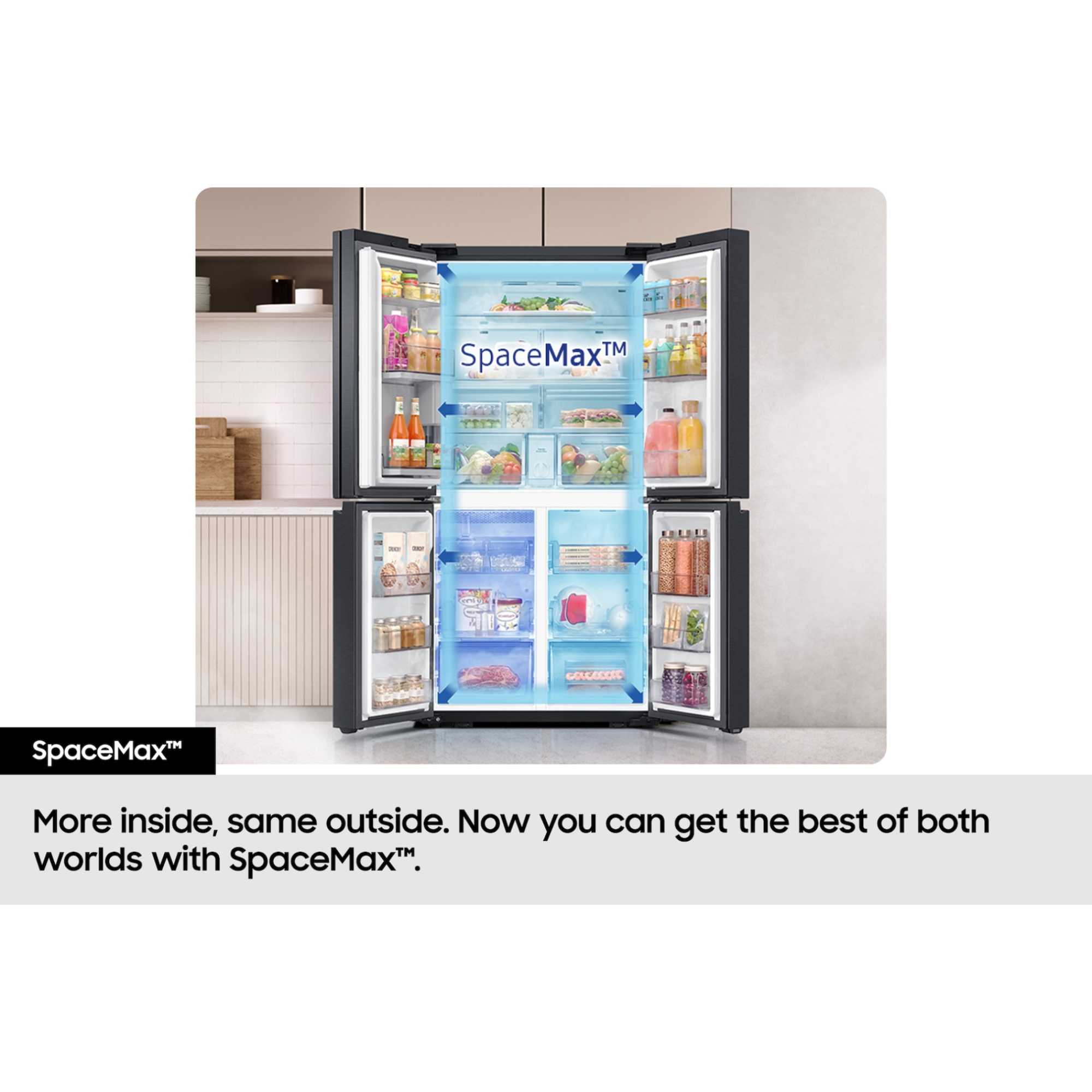 RF59C701ES9/EU Series 7 SpaceMax 649l American Style Fridge Freezer - Refined Inox