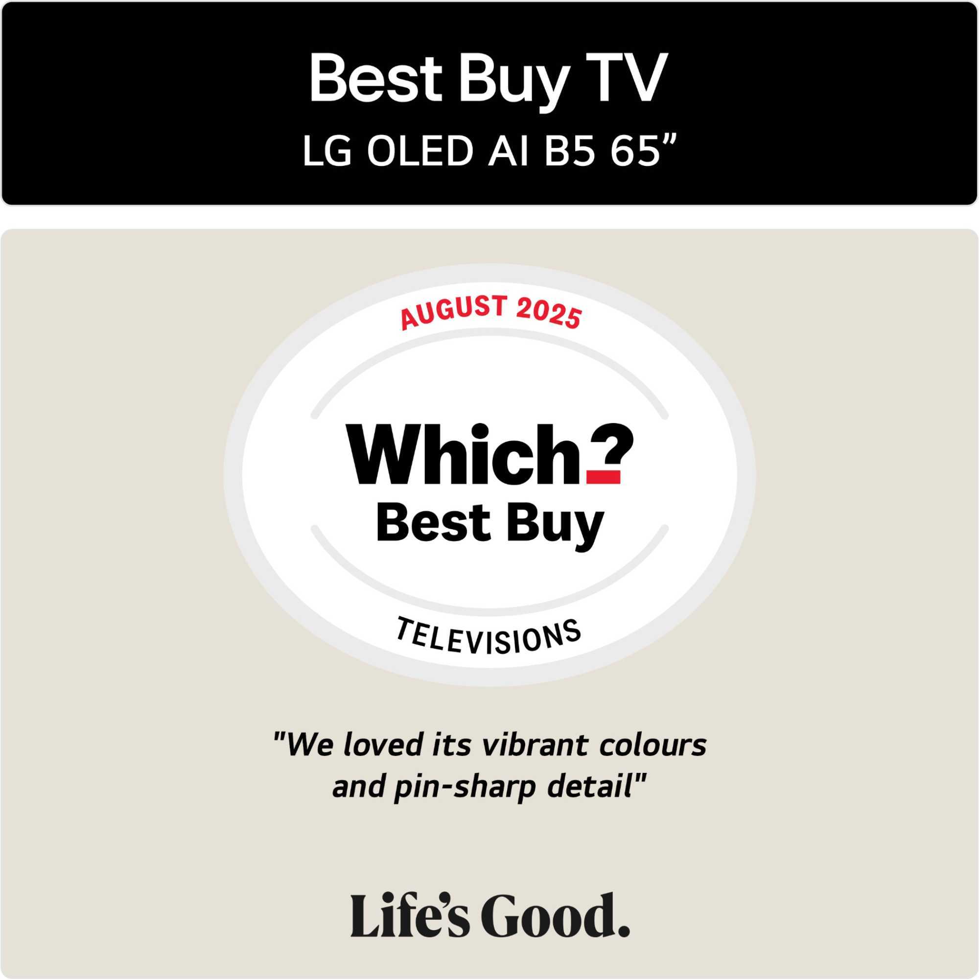 B56LA 65" 4K HDR Smart webOS TV with AI Concierge - OLED65B56LA