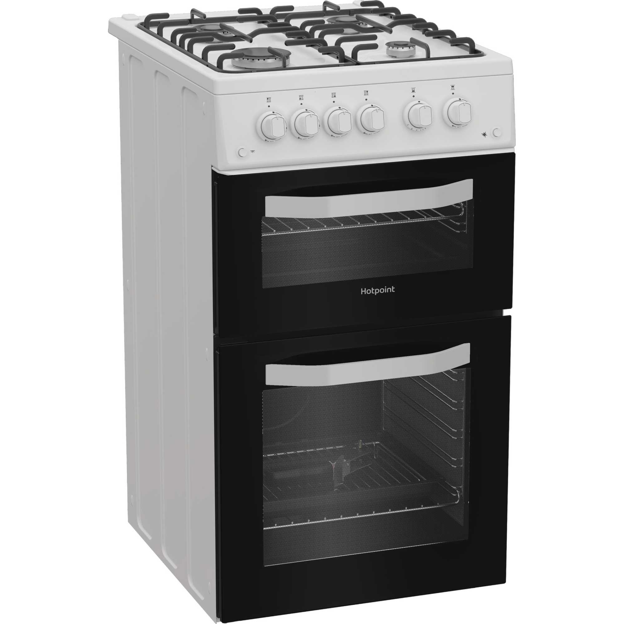 HTG5GCW 500mm Gas Twin Cavity Cooker - White