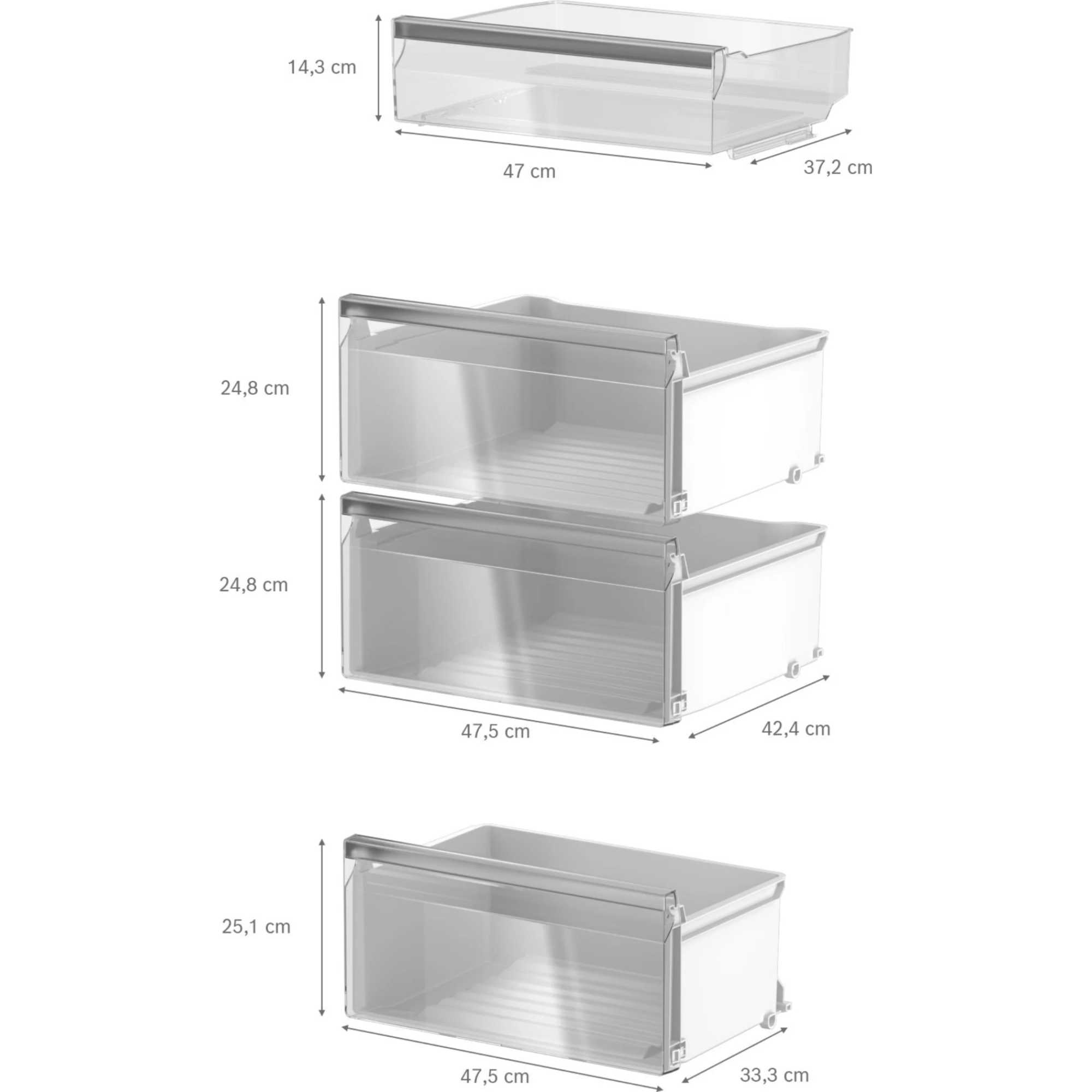 Series 4 Tall Larder Fridge 402L - Stainless Steel - KSN36VLDGG
