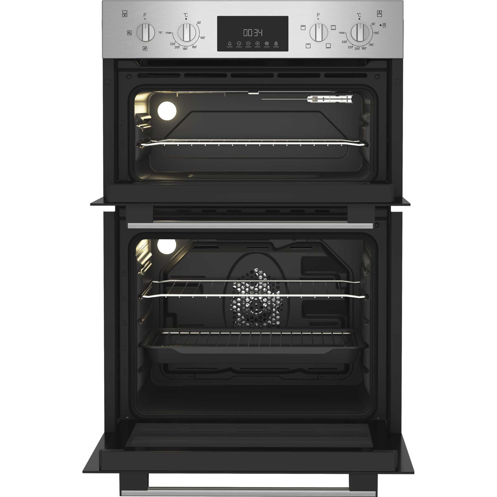 DII 10D IX Built-In Electric Fan Double Oven - Stainless Steel