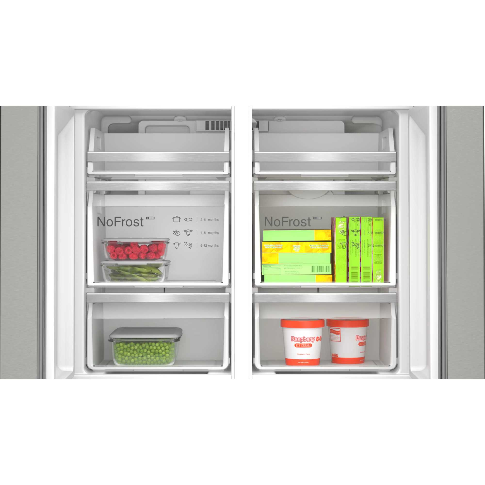 KFI96APEAG Series 6 574l American Style Fridge Freezer - Brushed Steel